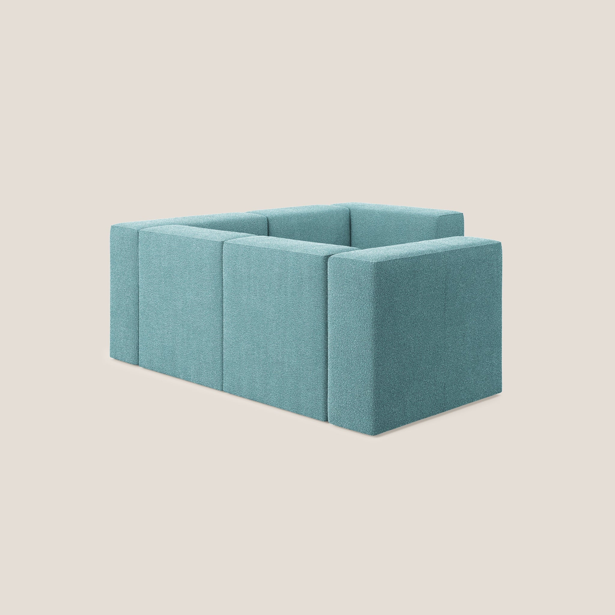 Nettuno wendbares Ecksofa und modulares Sektionssofa aus weichem Bouclé-Stoff T07