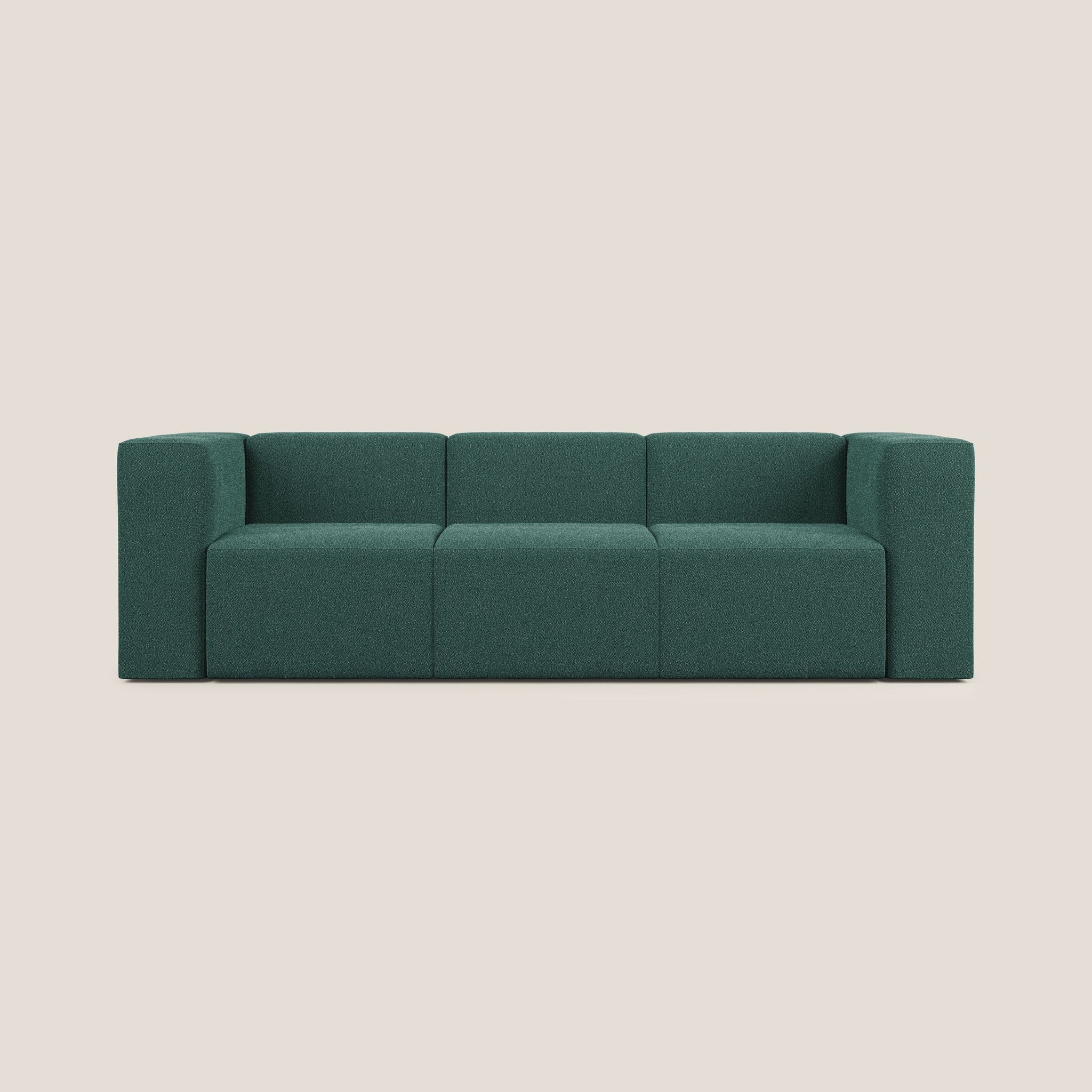 Nettuno Modulares 3-Sitzer-Sofa aus weichem Bouclé-Stoff T07