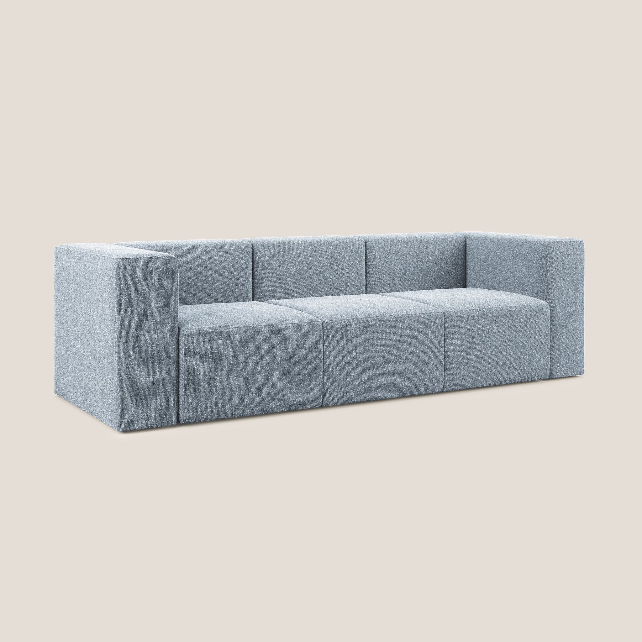 Nettuno Modulares 3-Sitzer-Sofa aus weichem Bouclé-Stoff T07