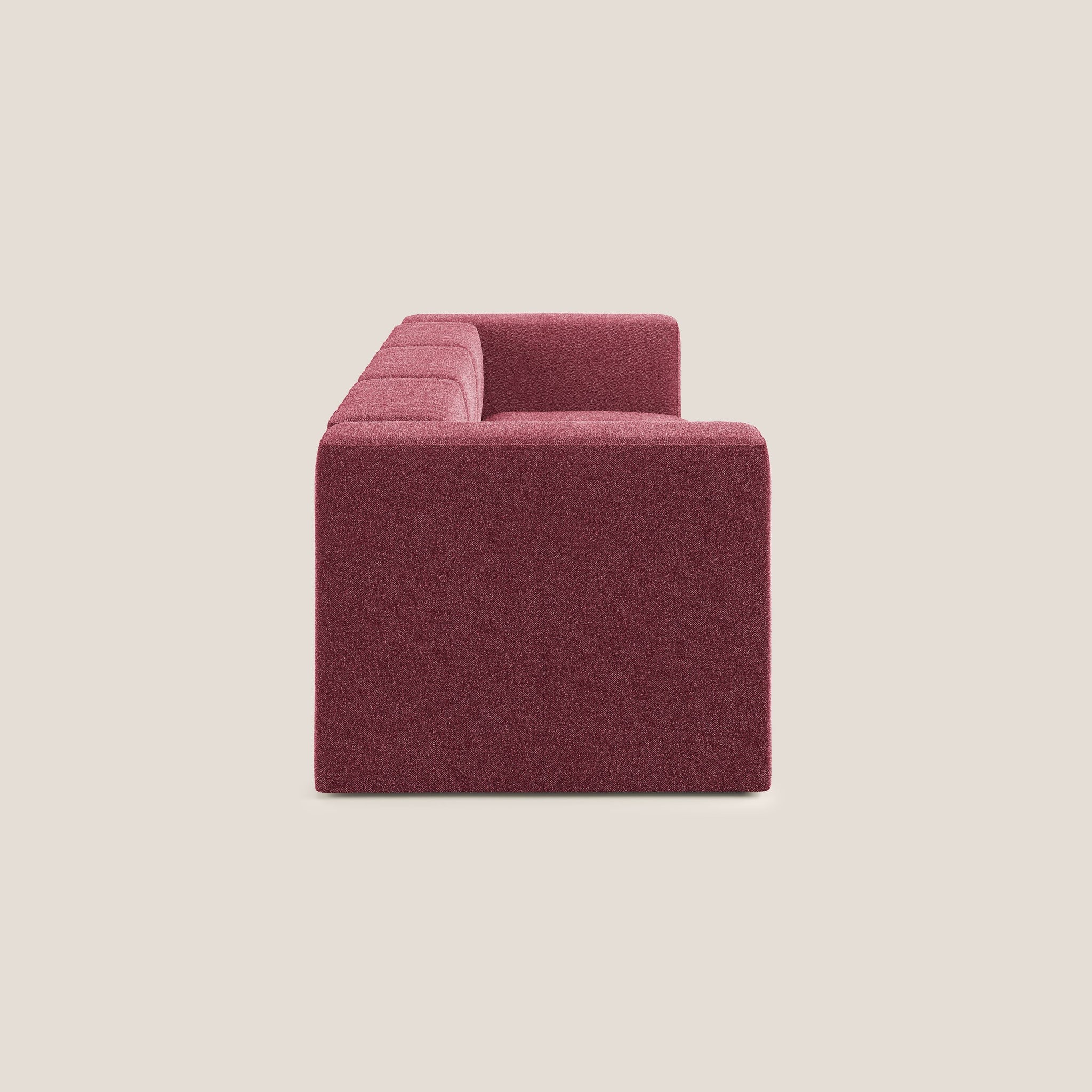 Nettuno Modulares 3-Sitzer-Sofa aus weichem Bouclé-Stoff T07