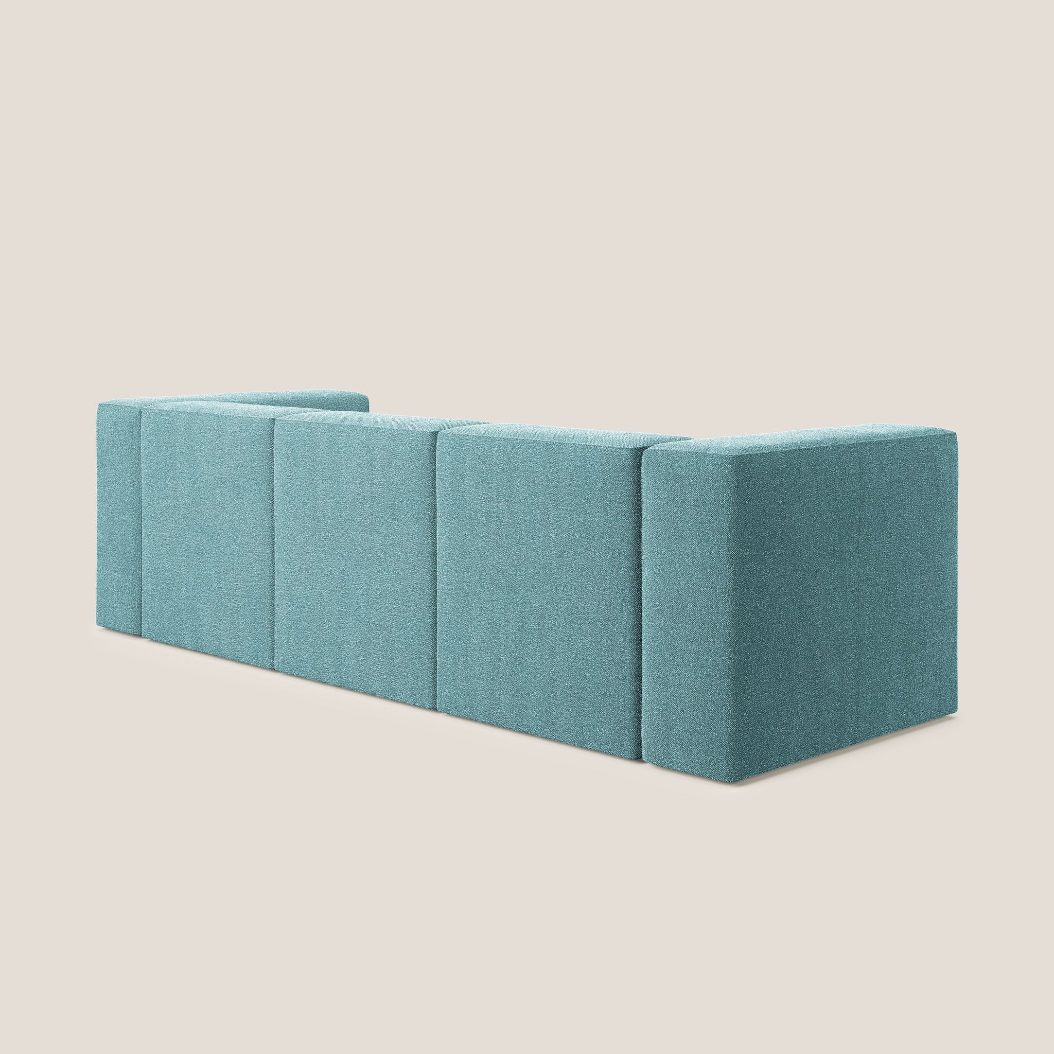 Nettuno Modulares 3-Sitzer-Sofa aus weichem Bouclé-Stoff T07