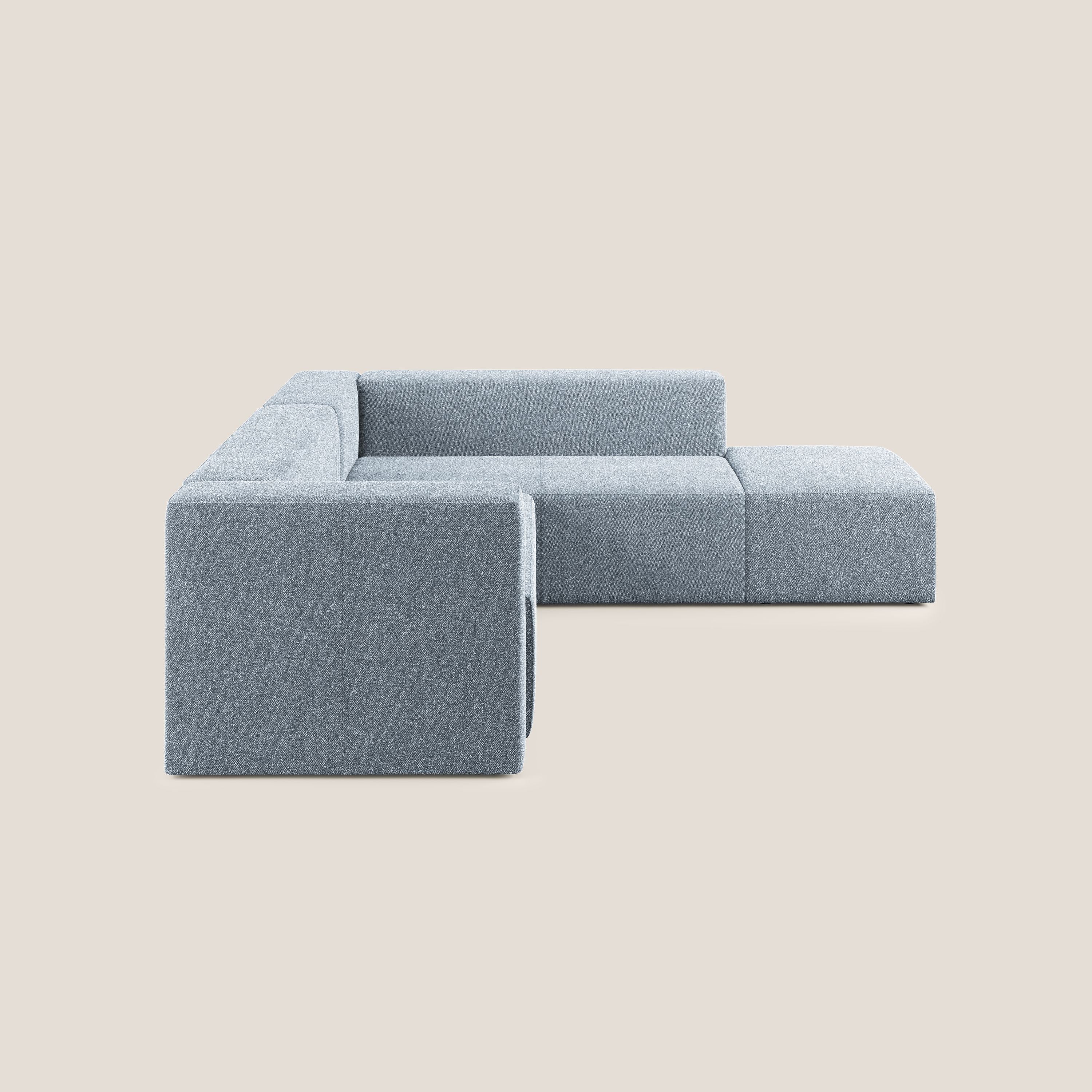 Nettuno divano angolare modulare componibile in morbido tessuto bouclè T07 carta da zucchero - divani.store