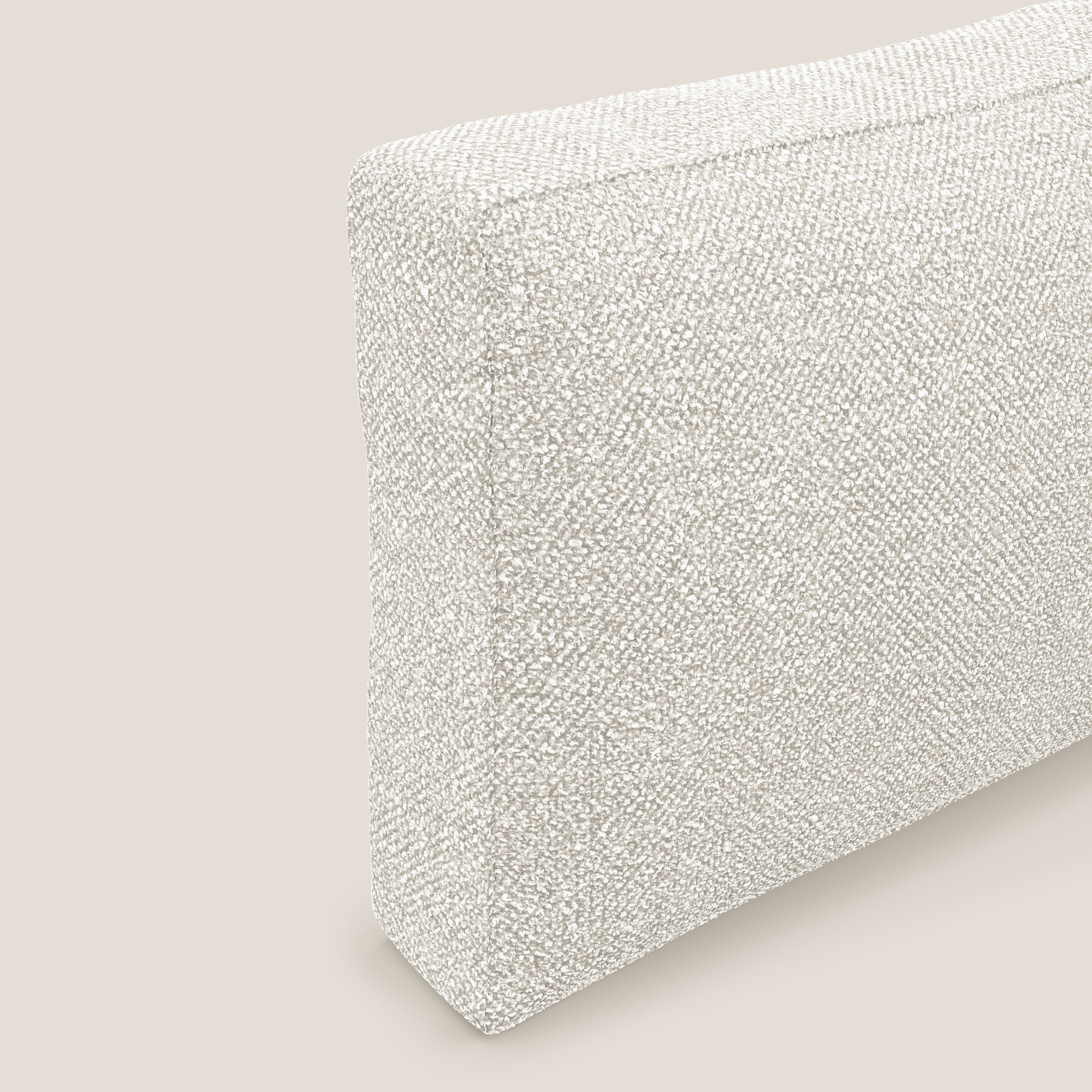 Nettuno cuscino schienale realizzato in tessuto bouclè impermeabile T07 bianco - divani.store