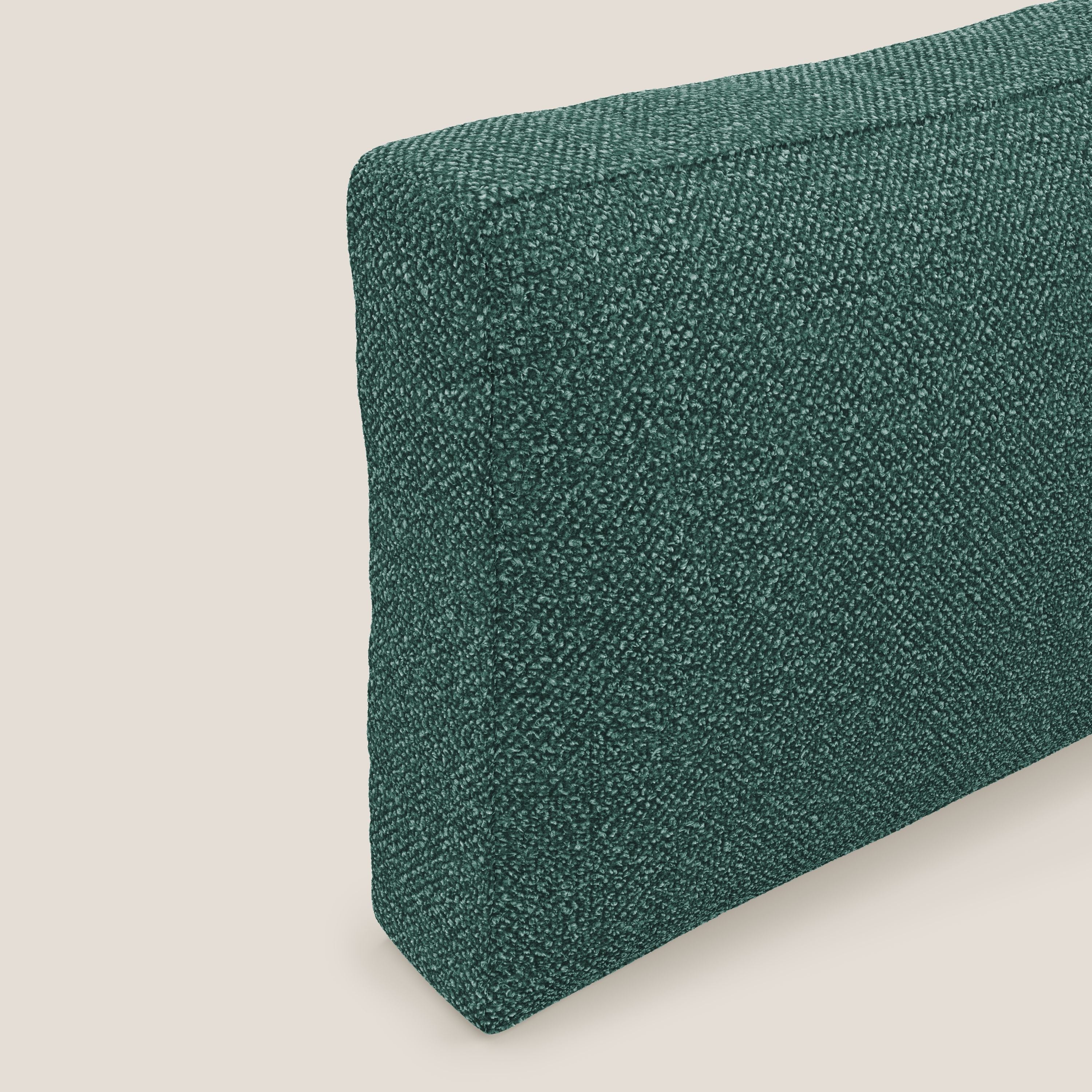 Nettuno cuscino schienale realizzato in tessuto bouclè impermeabile T07 verde - divani.store