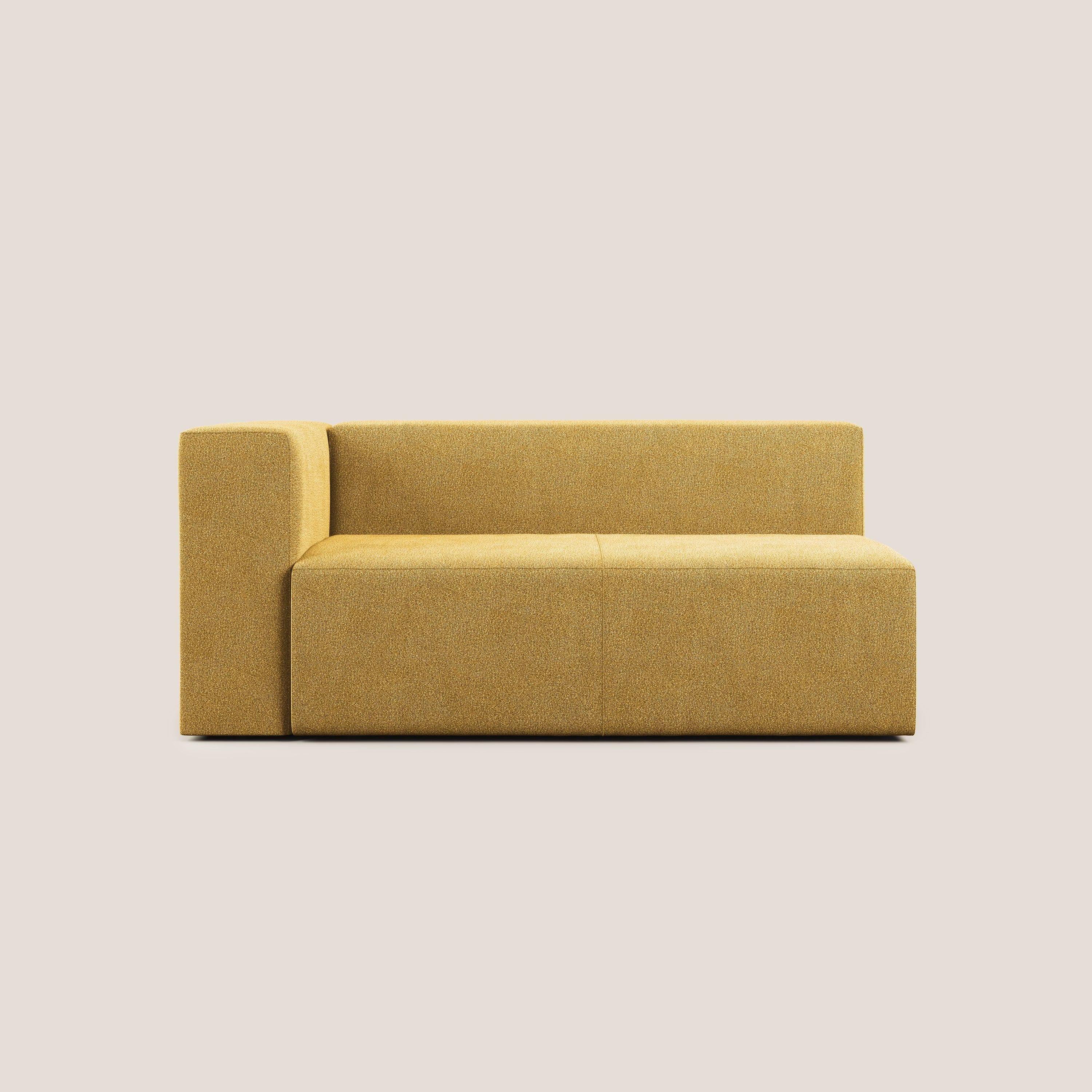 Nettuno modulo angolo/laterale maxi in morbido tessuto bouclè T07 giallo - divani.store