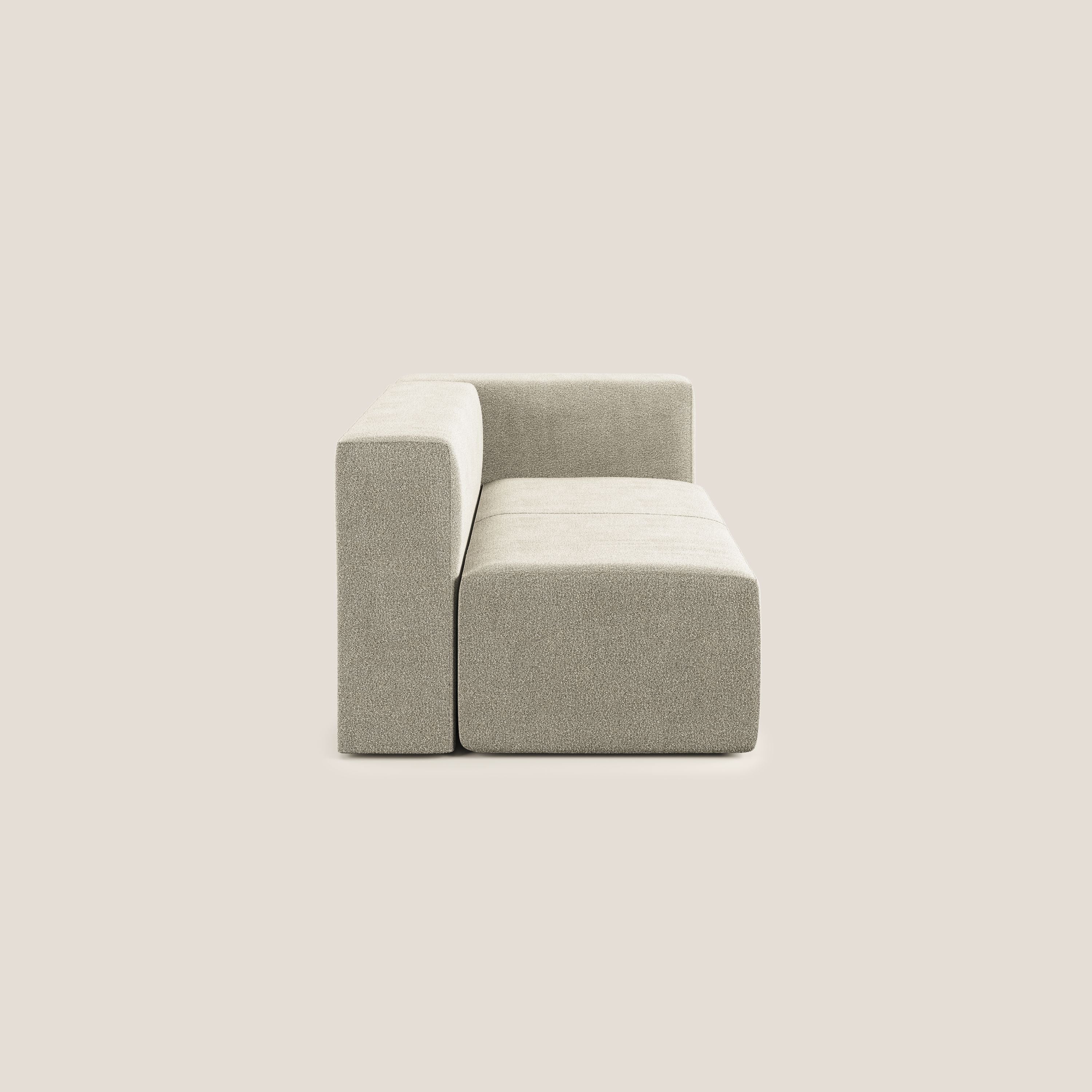 Nettuno modulo angolo/laterale maxi in morbido tessuto bouclè T07 beige - divani.store