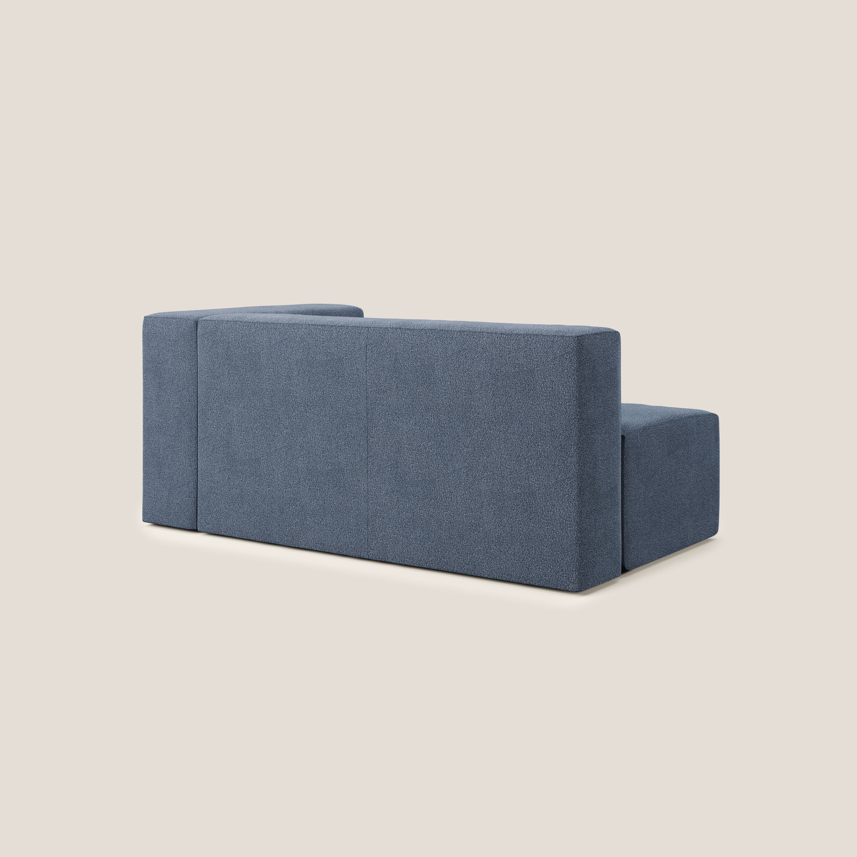 Nettuno modulo angolo/laterale maxi in morbido tessuto bouclè T07 blu - divani.store
