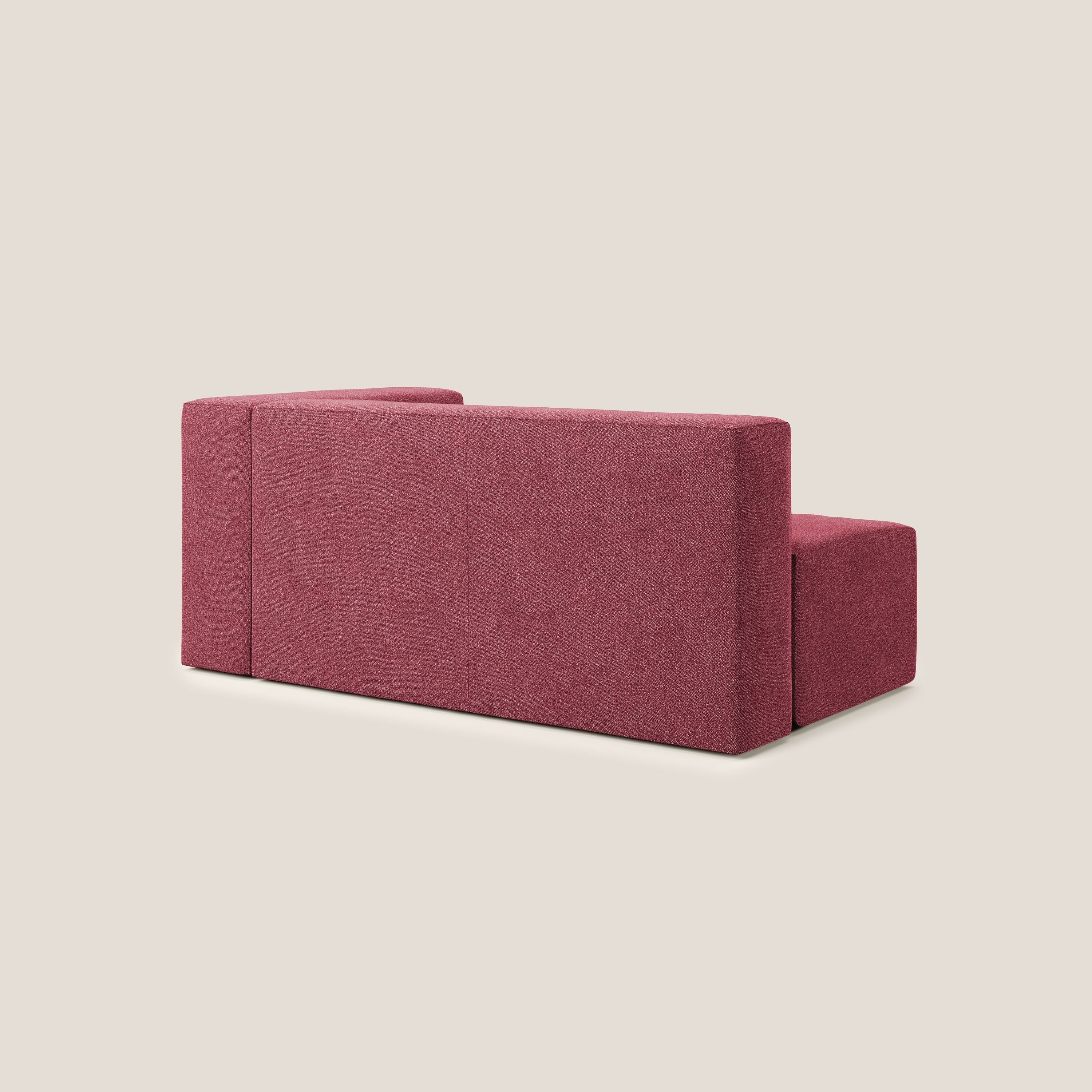 Nettuno modulo angolo/laterale maxi in morbido tessuto bouclè T07 rosso - divani.store