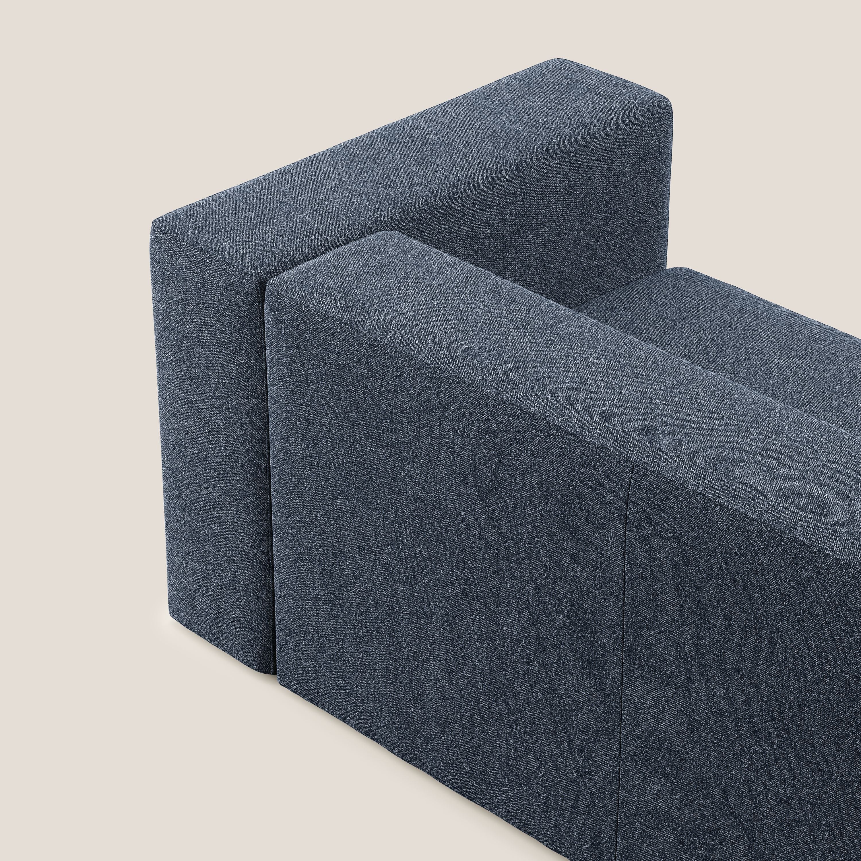 Nettuno modulo angolo/laterale maxi in morbido tessuto bouclè T07 blu - divani.store