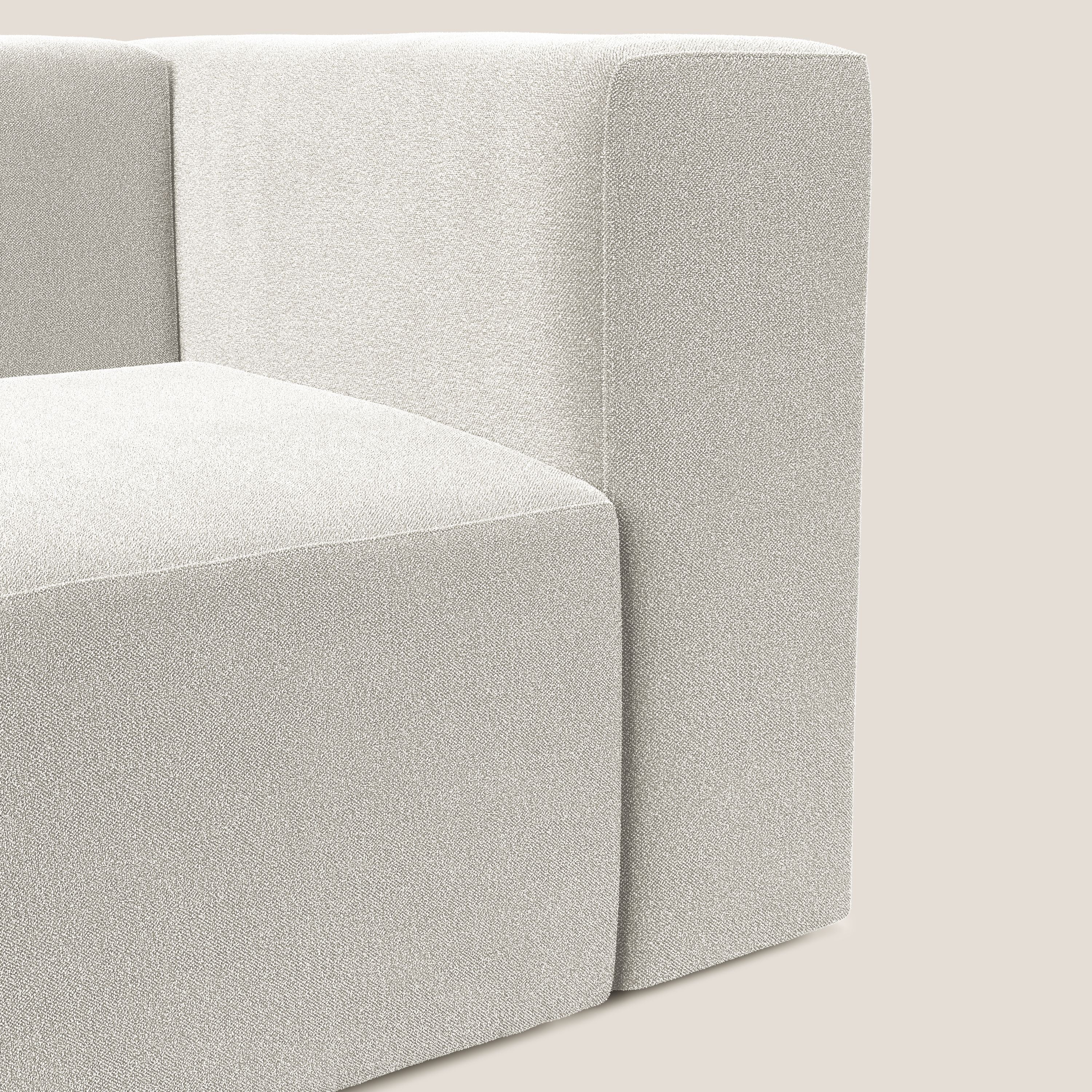 Nettuno modulo angolo/laterale in morbido tessuto bouclè T07 bianco - divani.store
