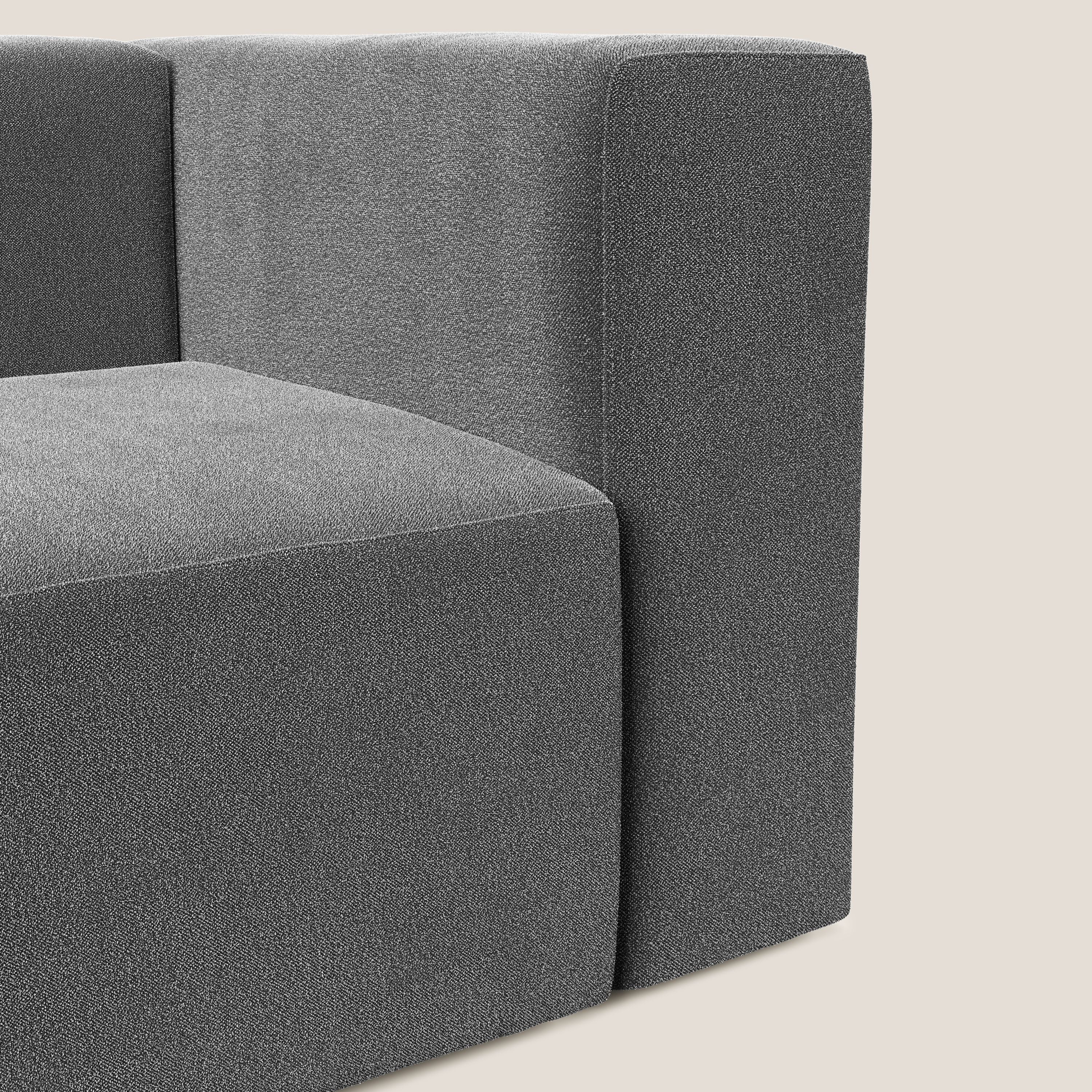 Nettuno modulo angolo/laterale in morbido tessuto bouclè T07 antracite - divani.store