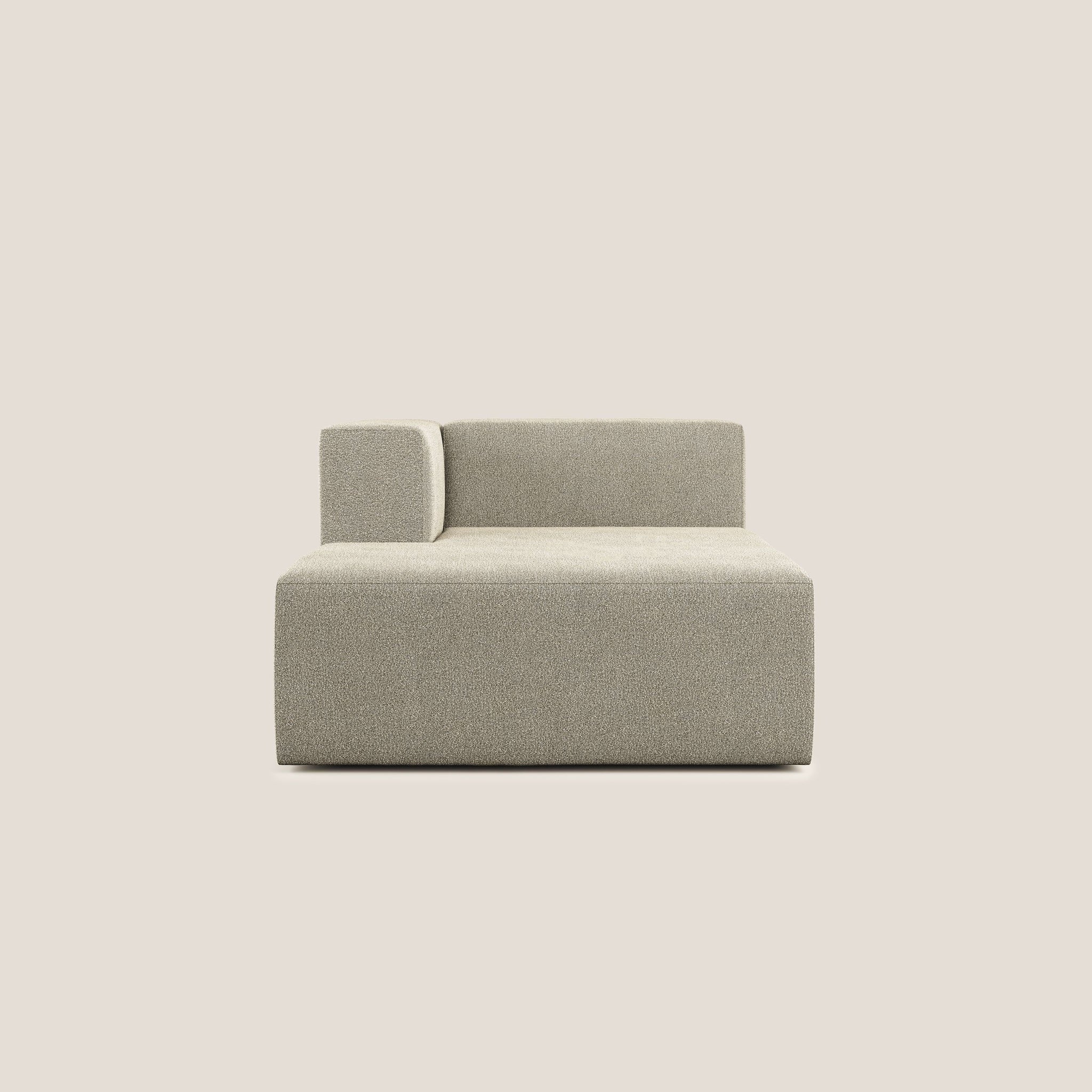 Nettuno Chaiselongue-Modul aus weichem Bouclé-Stoff T07