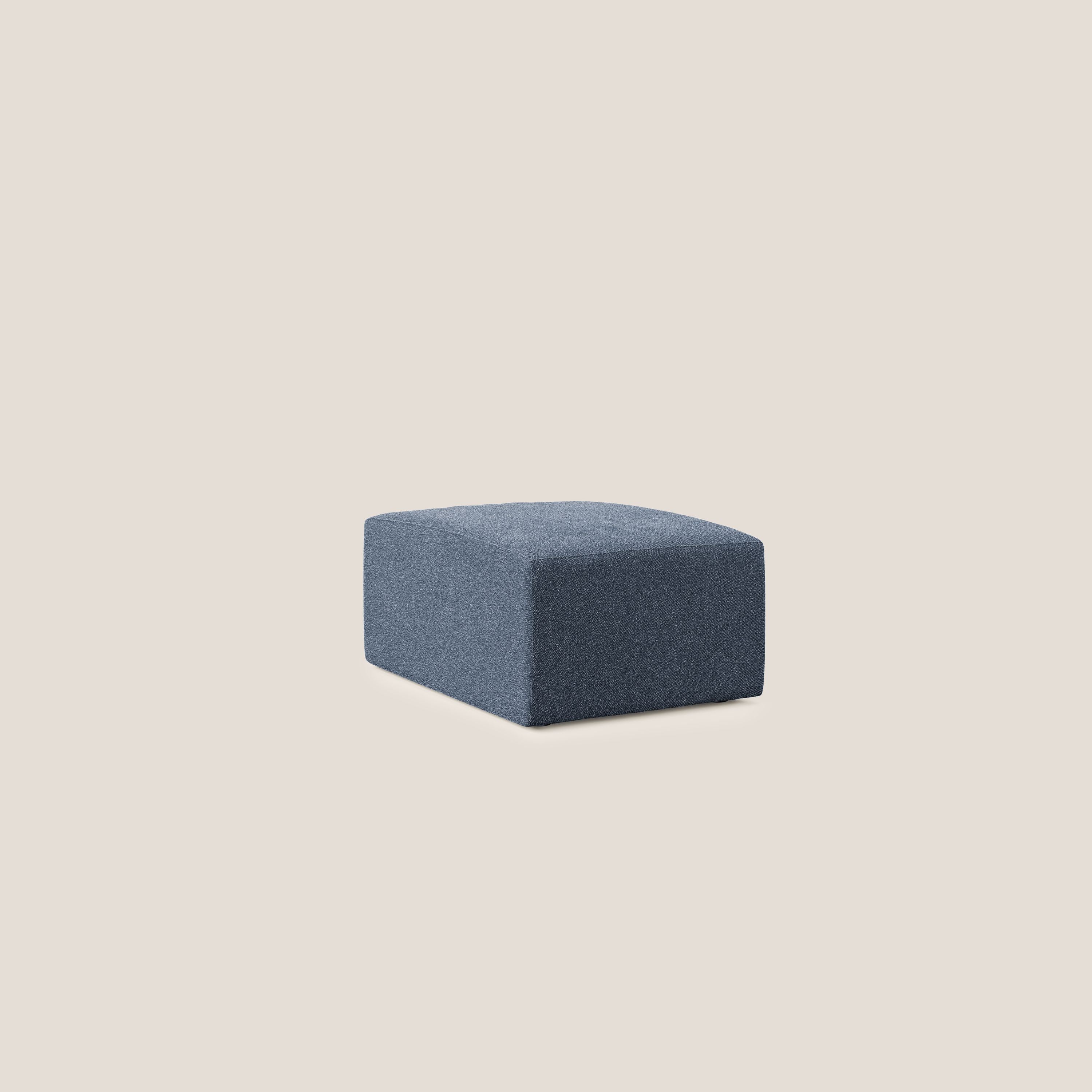 Nettuno modulo pouf in morbido tessuto bouclè T07 blu - divani.store