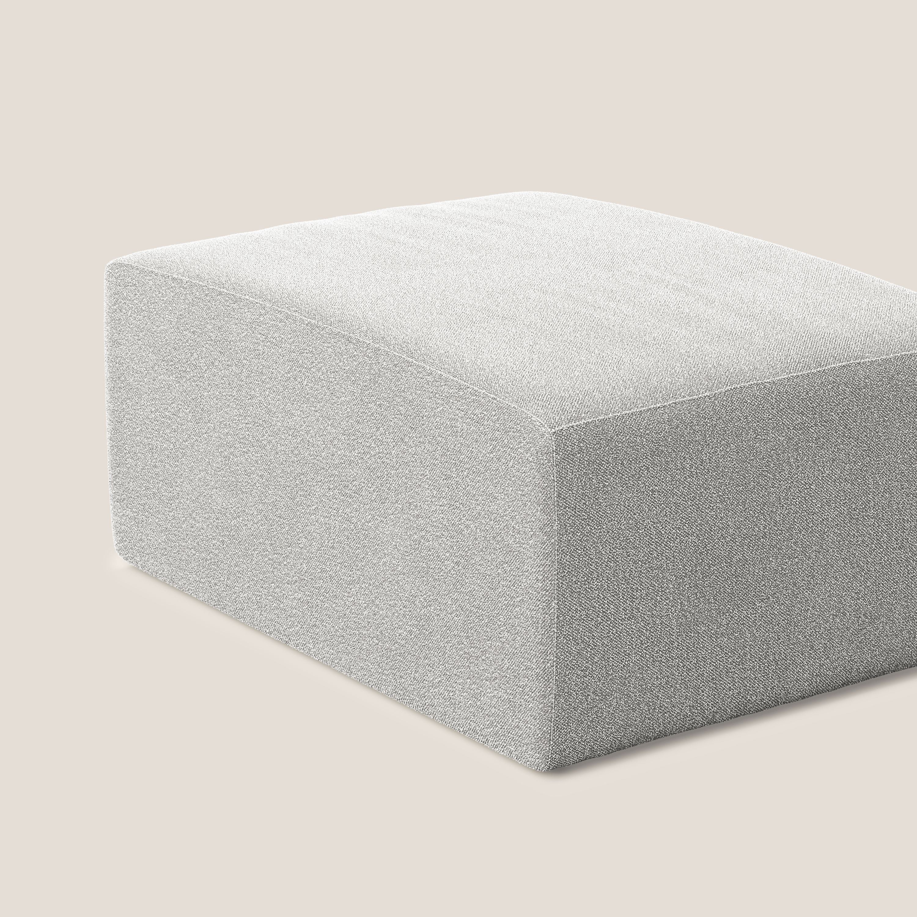 Nettuno modulo pouf in morbido tessuto bouclè T07 grigio - divani.store