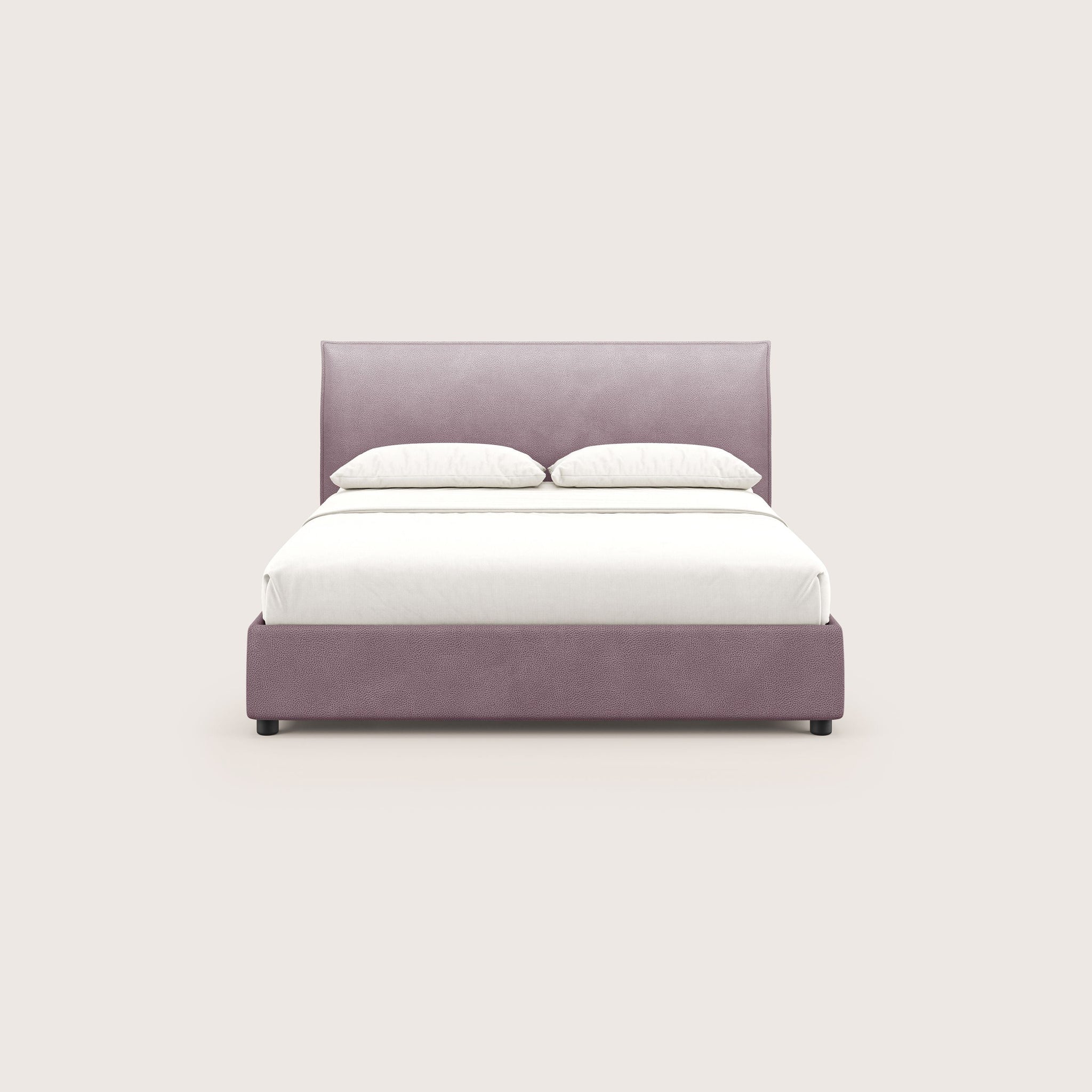 Nina Boxspringbett im minimalistischen Design aus Mikrofaser mit Ledereffekt T15