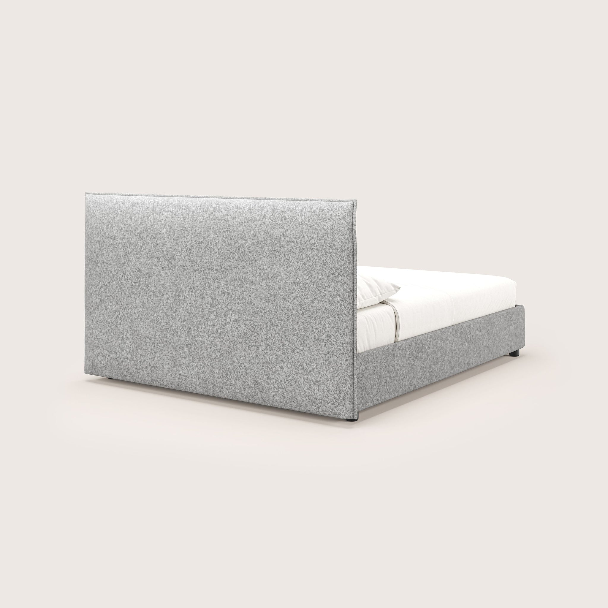 Nina Boxspringbett im minimalistischen Design aus Mikrofaser mit Ledereffekt T15