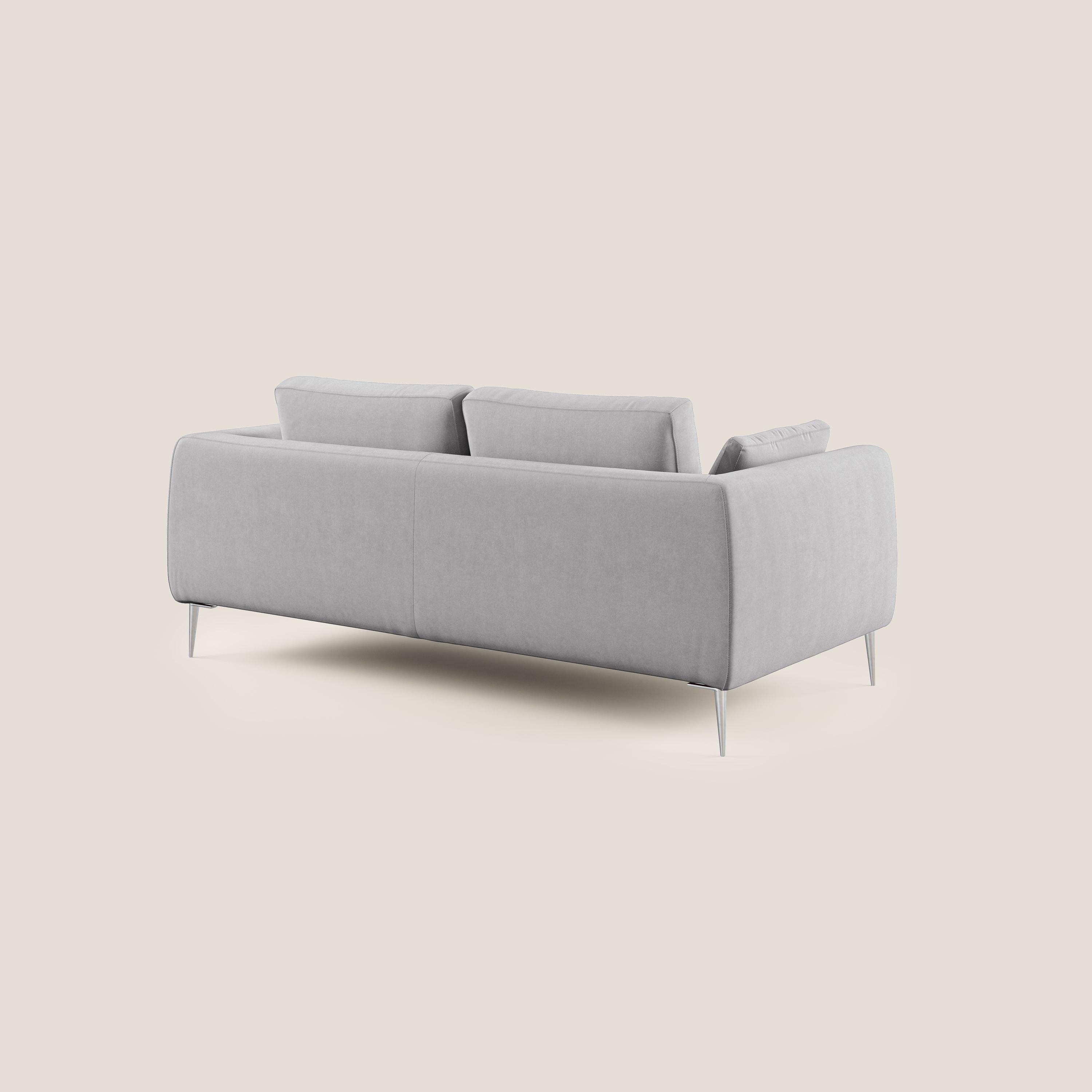 Plano divano moderno in microfibra tecnica smacchiabile T11 grigio - divani.store