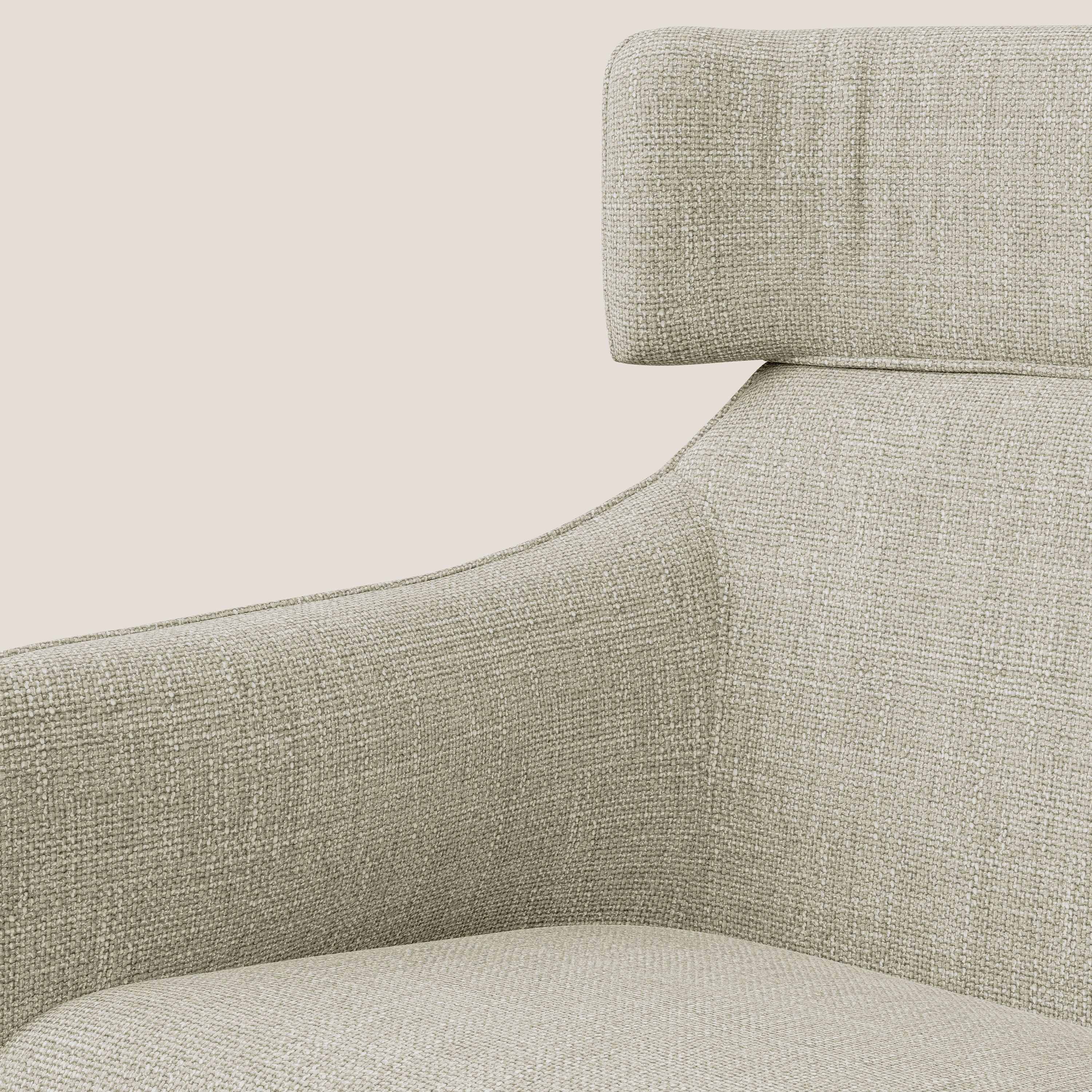 Zelda Poltroncina dal design moderno in morbido tessuto impermeabile T06 panna - divani.store