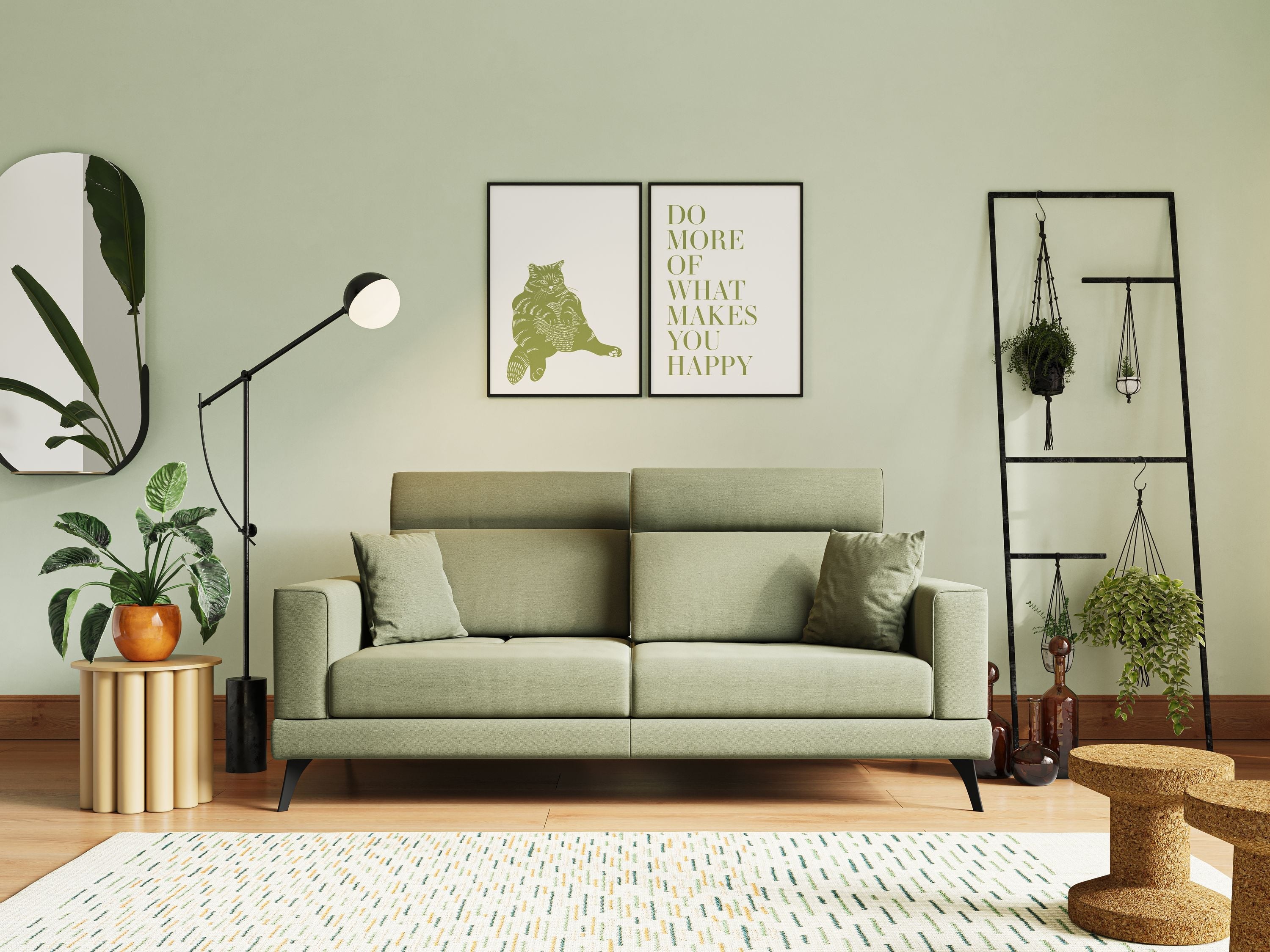 Slide Divano con schienali traslanti e poggiatesta in tessuto simil cotone impermeabile T19 beige - divani.store