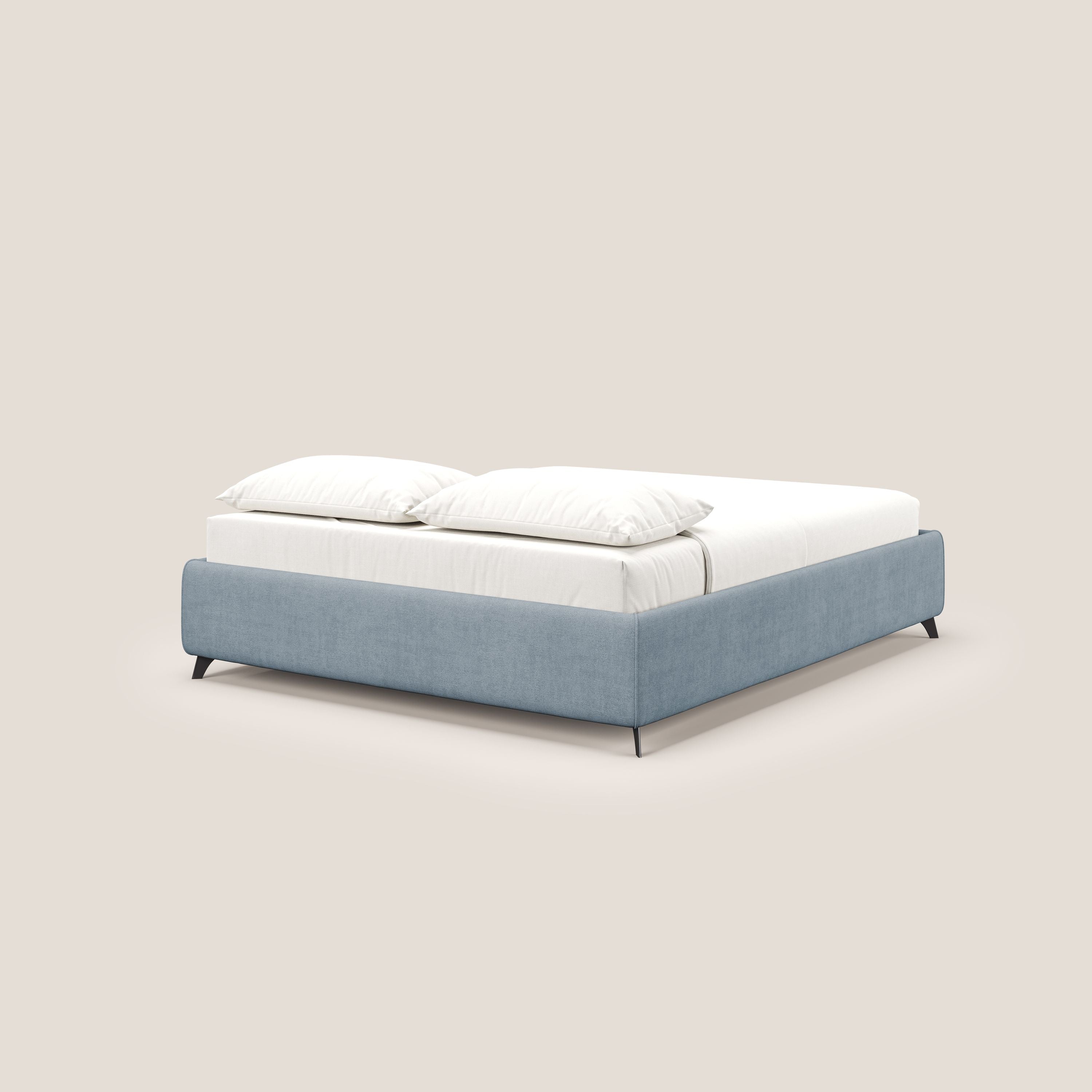 Sara sommier con giroletto contenitore in tessuto impermeabile T02 carta da zucchero - divani.store