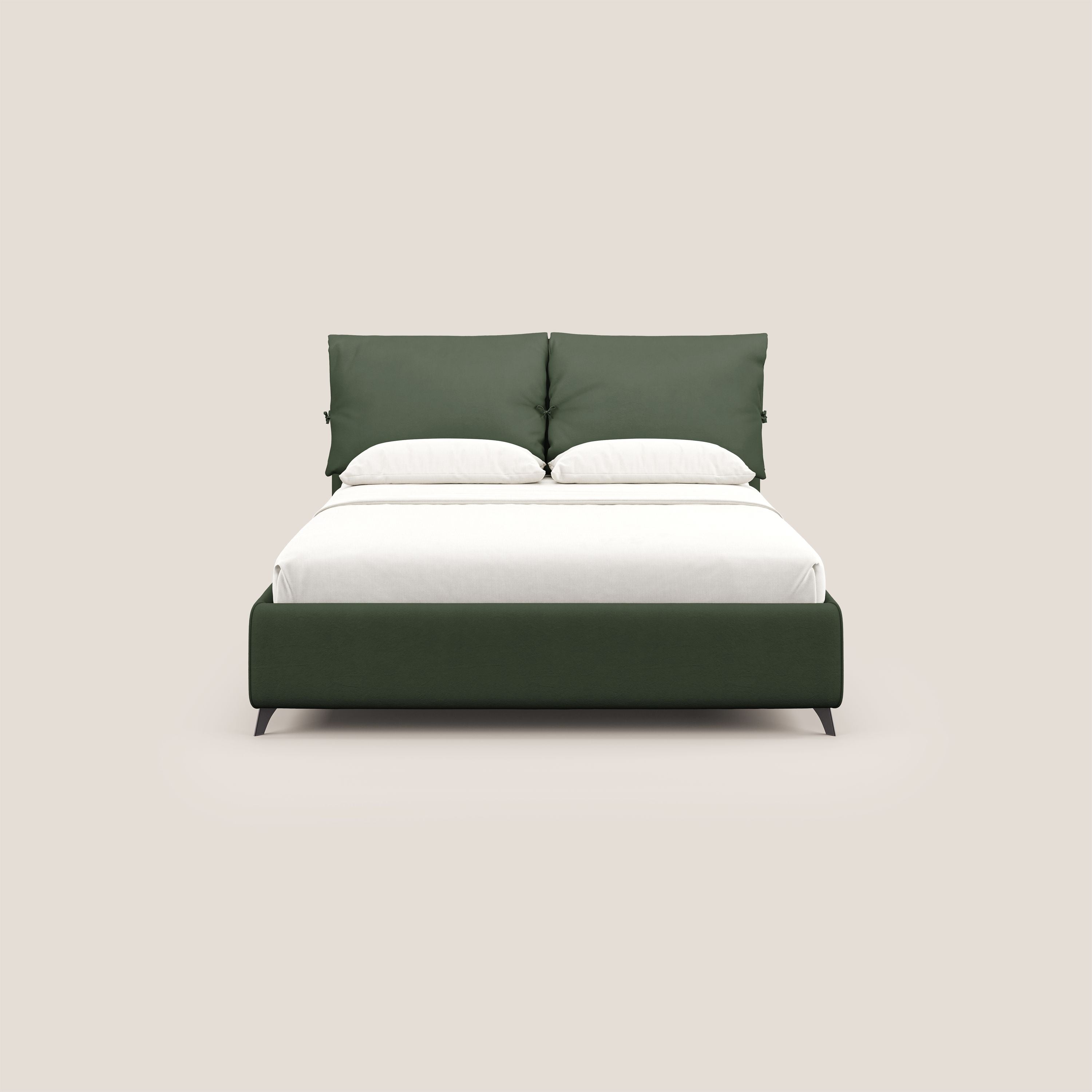 Susan letto imbottito contenitore completamente sfoderabile in microfibra smacchiabile T11 verde - divani.store