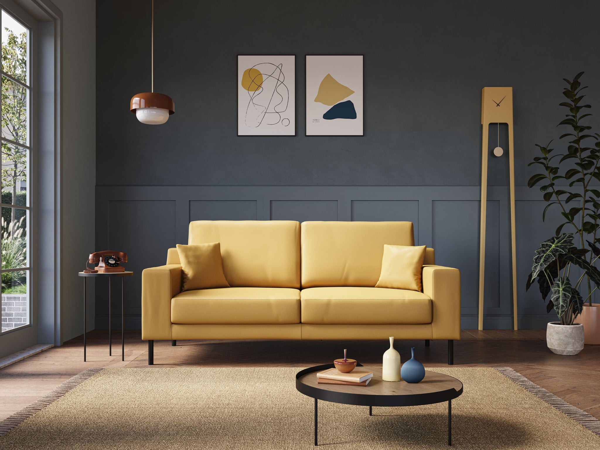 Uranio modernes Sofa aus wasserfestem Kunstleder T04