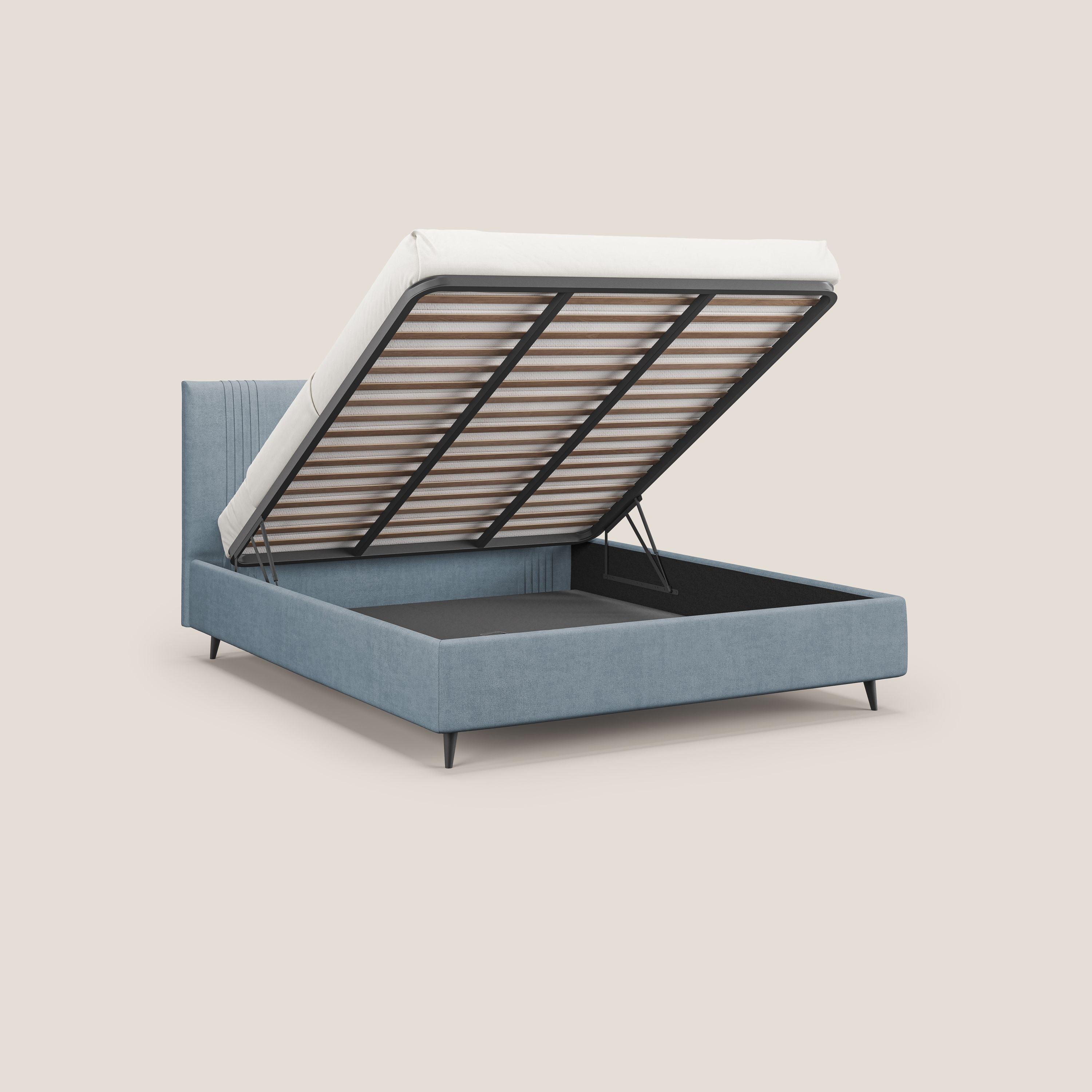 Yvonne letto contenitore in morbido tessuto impermeabile T02 carta da zucchero - divani.store