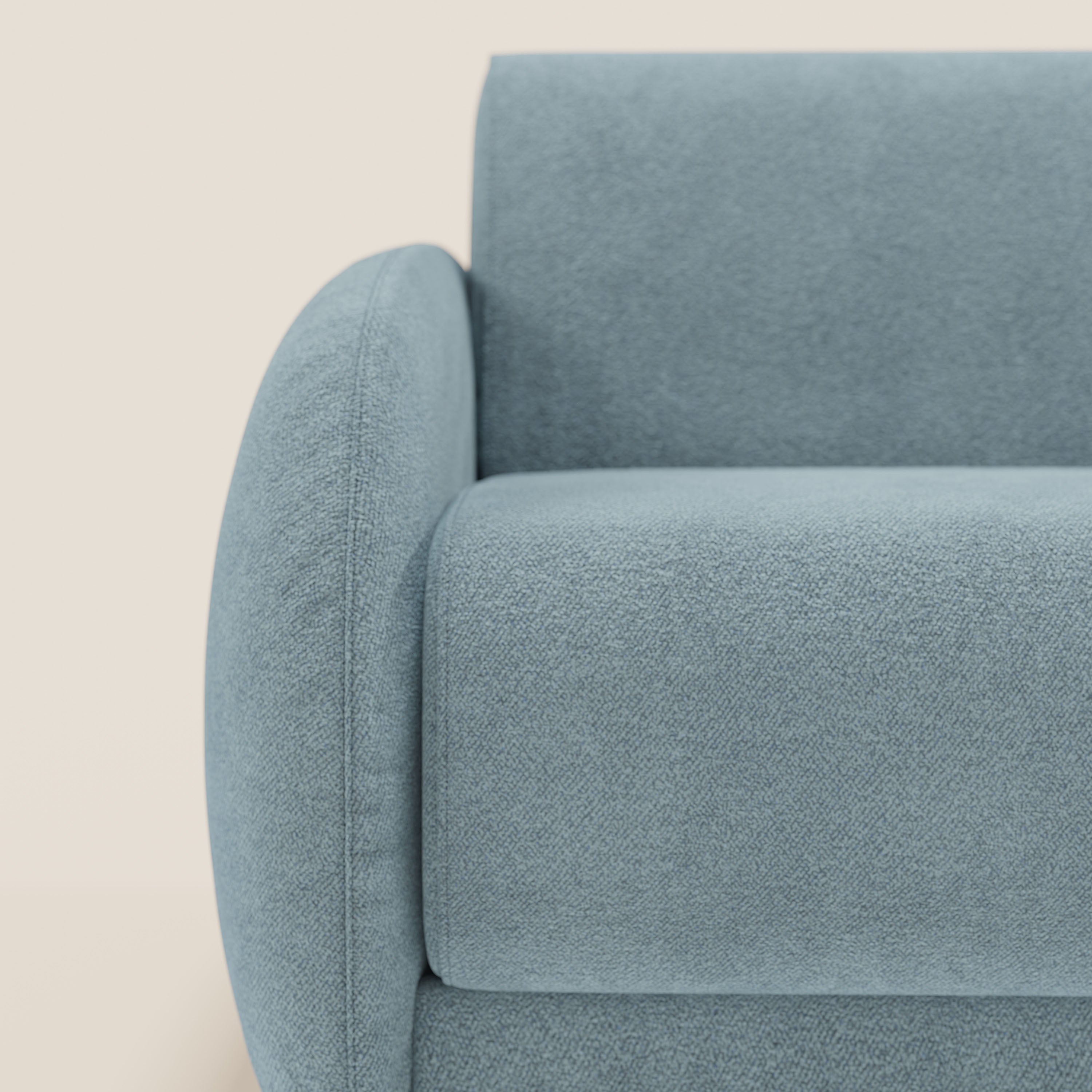 Giglio divano letto angolare con materasso alto 18 cm e penisola contenitore in morbido bouclé impermeabile T07 - divani.store