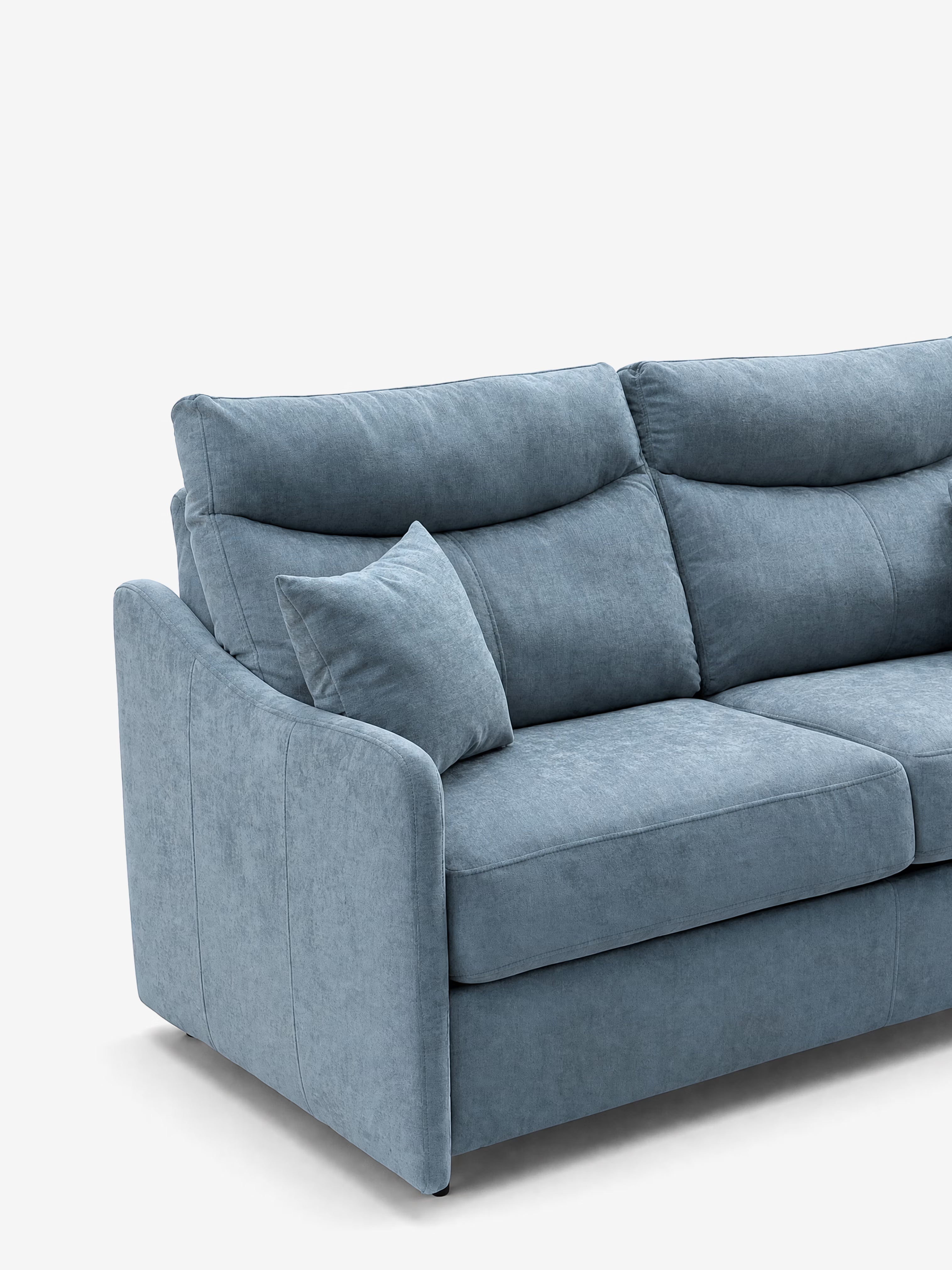 Lodovico Divano letto 3 posti con materasso ALTO 20 cm in tessuto smacchiabile certificato Oeko-Tex