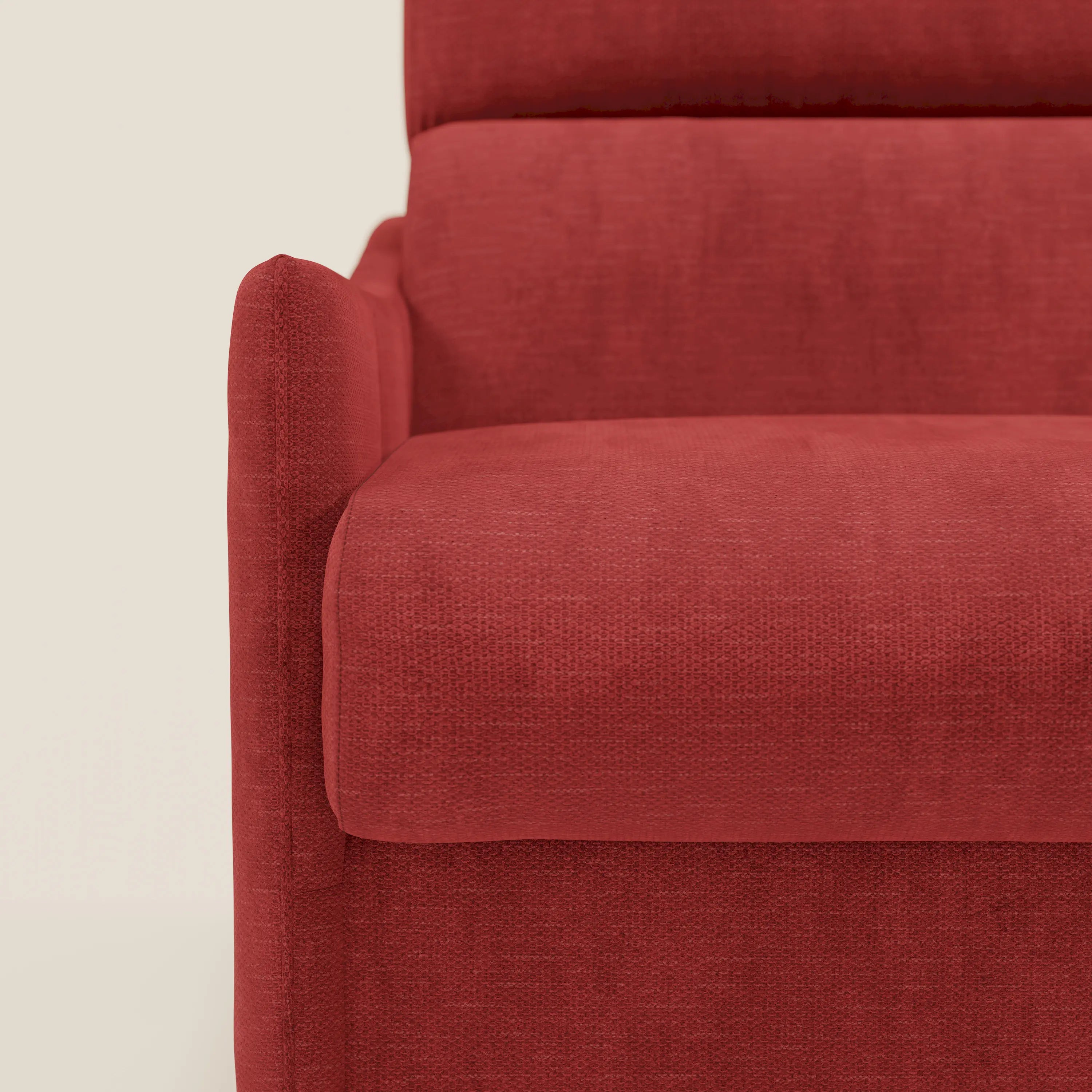 Loto Divano Letto Angolare con Penisola contenitore, Poggiatesta, Materasso Alto H18 in morbido tessuto impermeabile T14 - divani.store