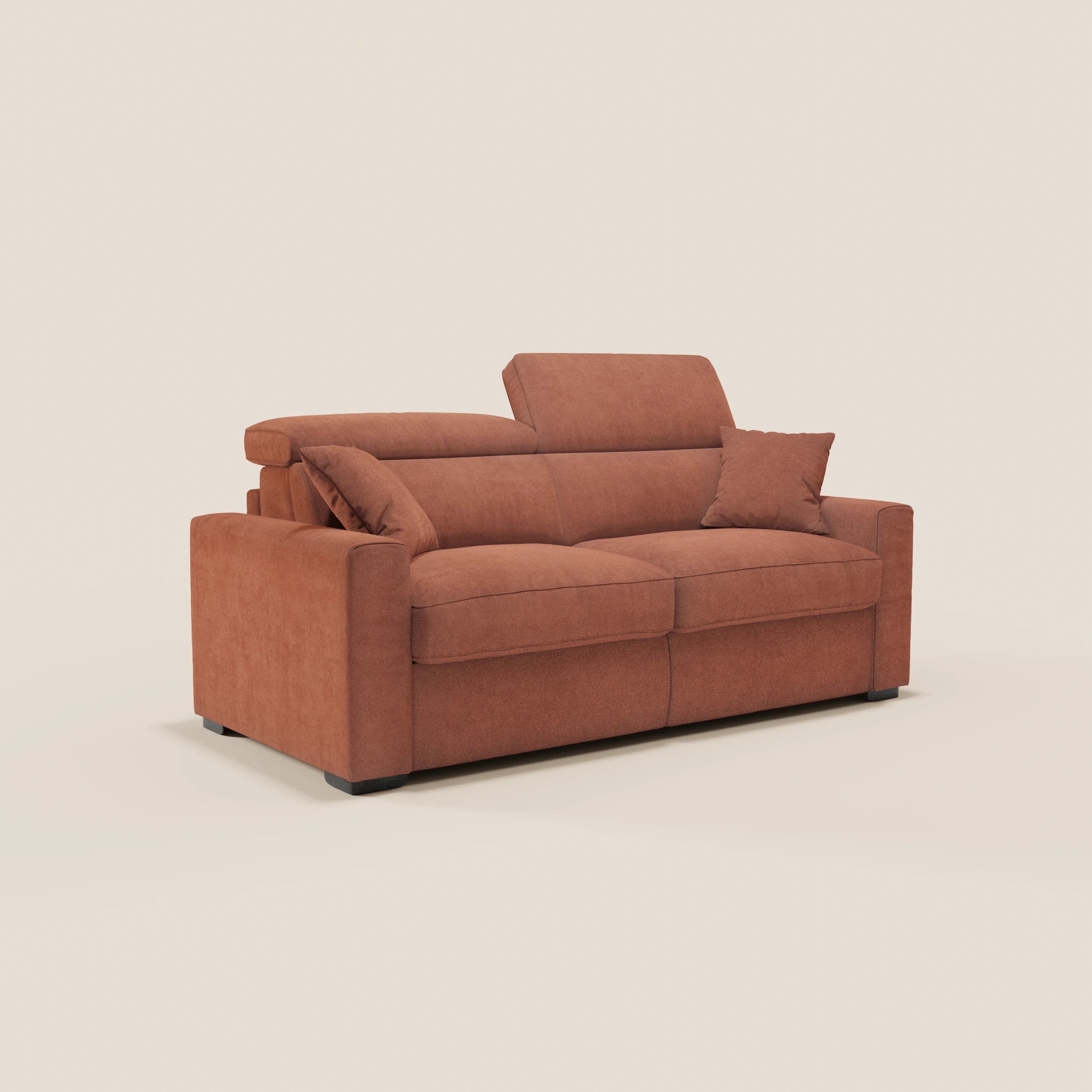 Maximus Schlafsofa 3-Sitzer mit Matratze HÖHE 20 cm – verstellbare Kopfstützen aus fleckenabweisendem Stoff, Oeko-Tex zertifiziert