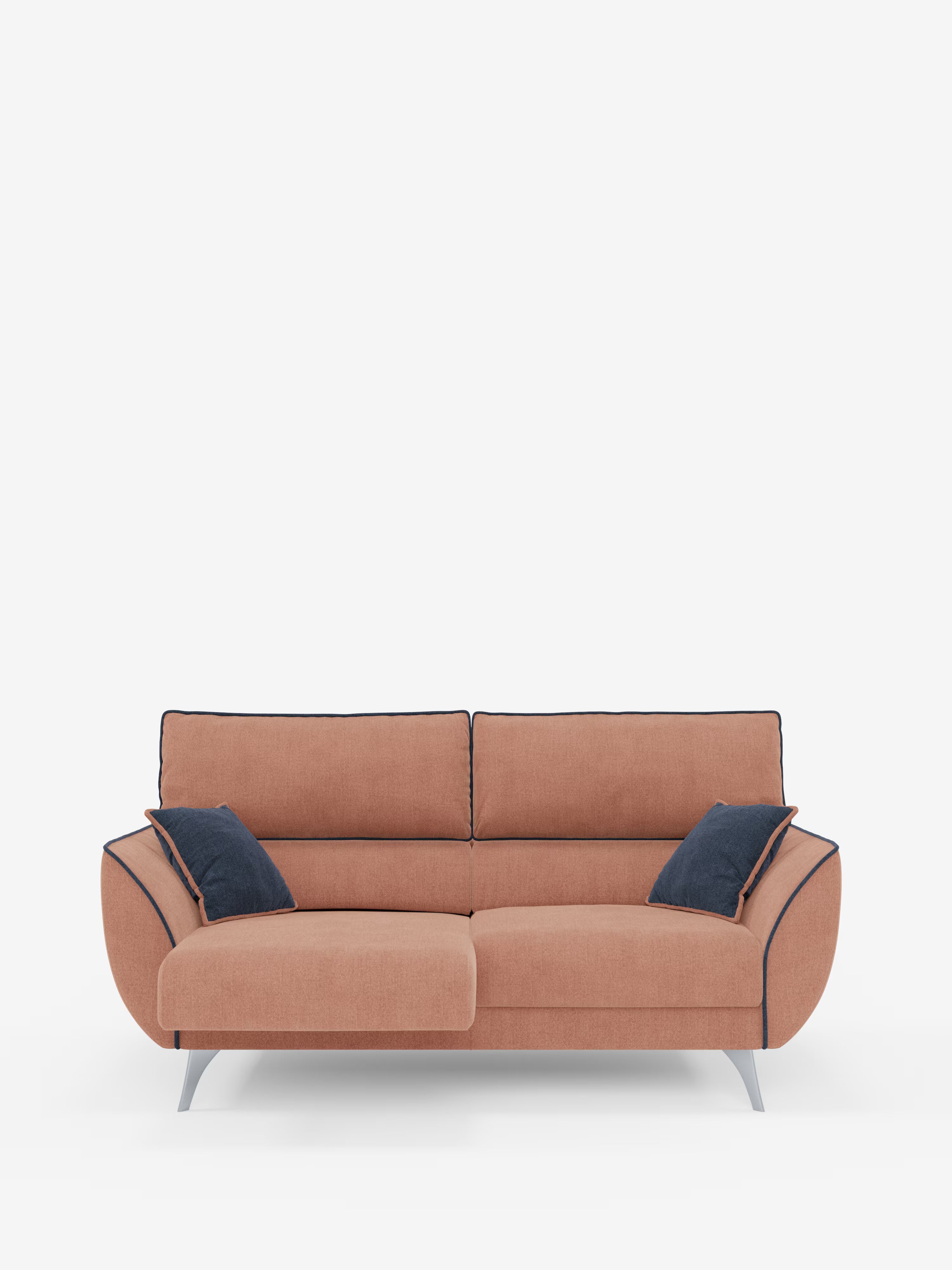 Michelangelo Sofa mit 2 und 3 ausziehbaren Sitzen und verstellbaren Kopfstützen aus abwaschbarem Stoff T23 