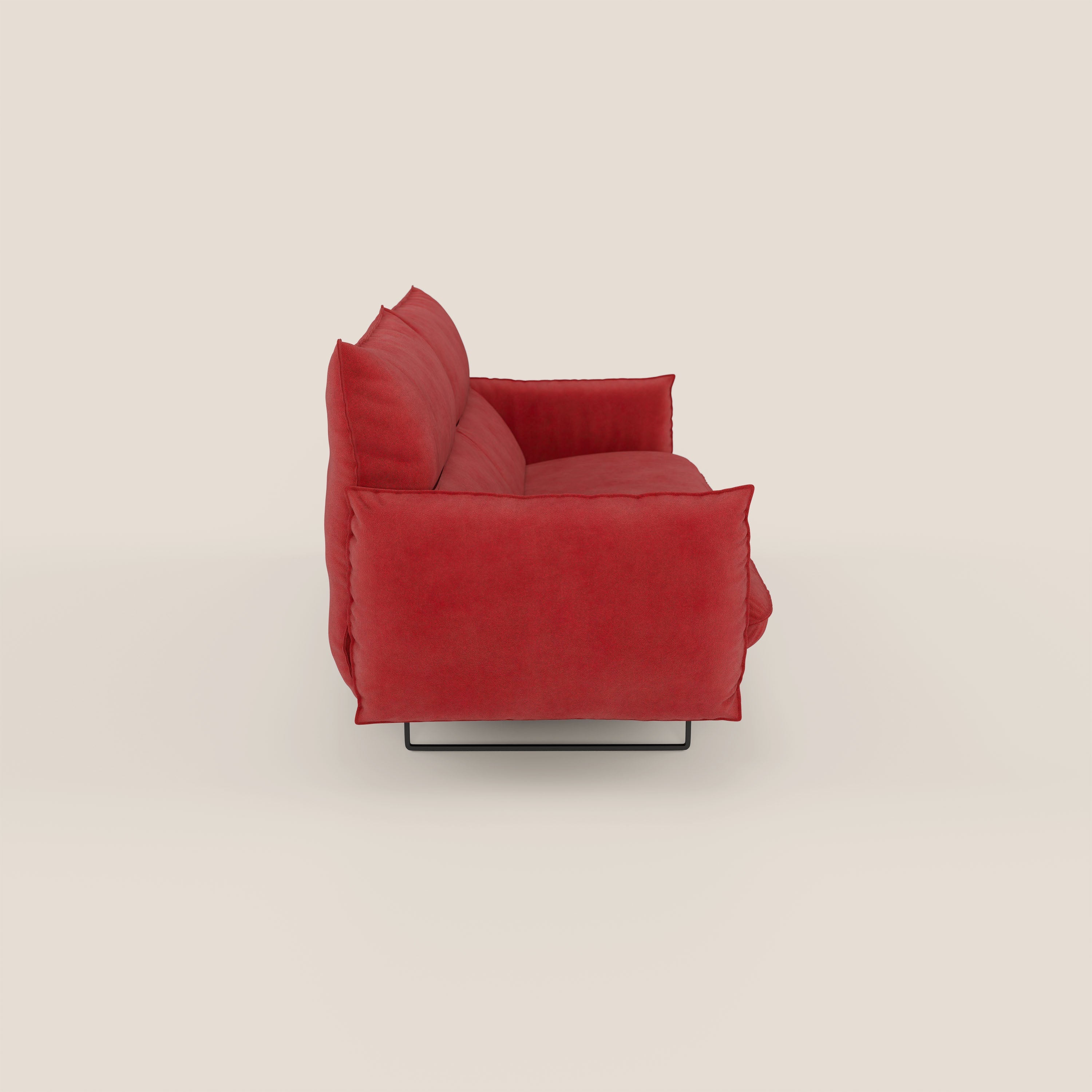 Monamour Divano dal design moderno con opzione relax elettrico in microfibra smacchiabile impermeabile T11 rosso - divani.store