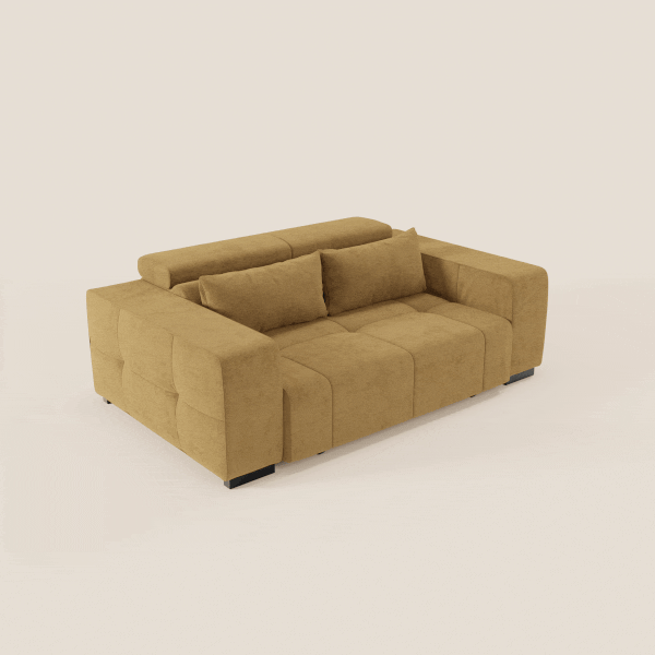 Monarch Divano con Relax Elettrico per allungamento sedute e Poggiatesta Reclinabile in tessuto morbido smacchiabile T31 - divani.store