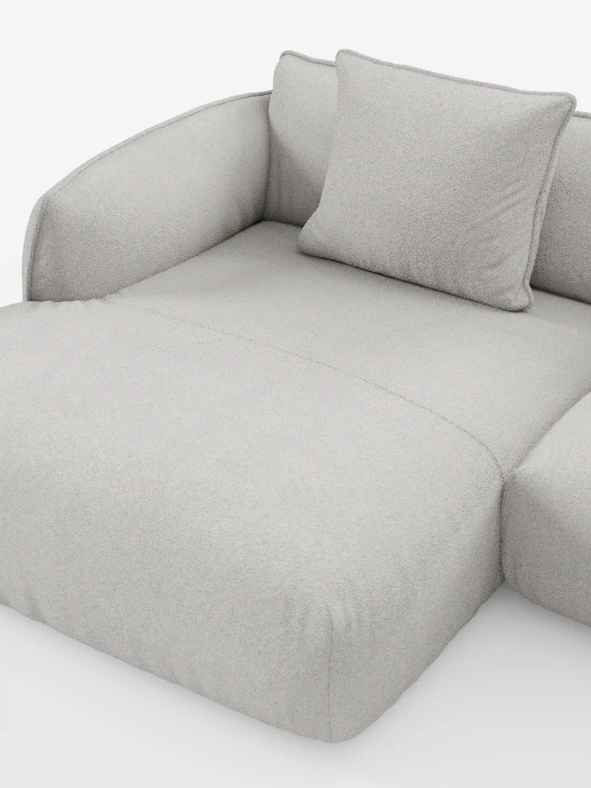 Nimbus panoramisches modulares Ecksofa mit Recamiere und Ecke aus fleckenabweisendem Stoff t33