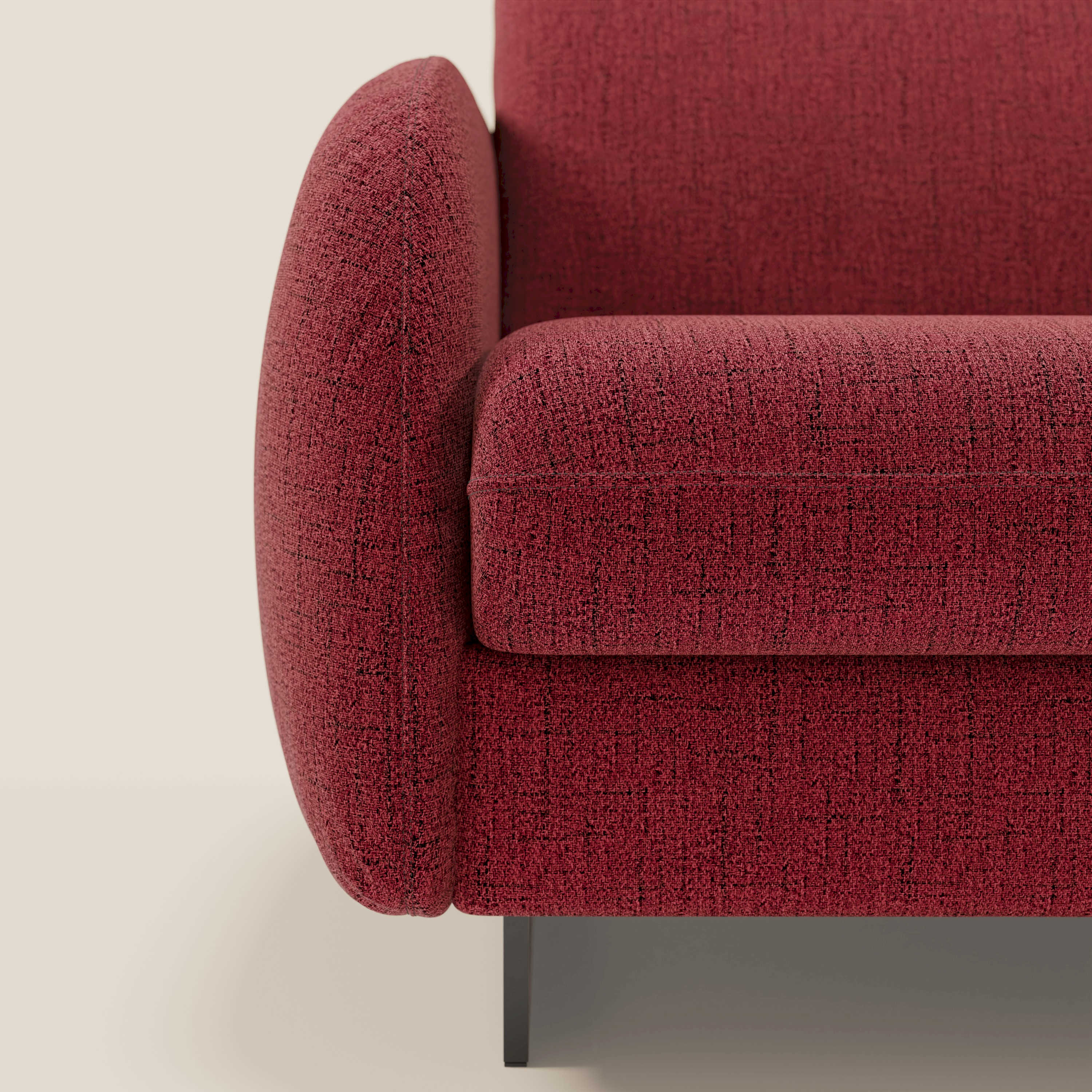 Ninfea Divano Letto Angolare con Penisola Contenitore e Materasso H18 cm - piedini in metallo e Tessuto impermeabile T03 - divani.store