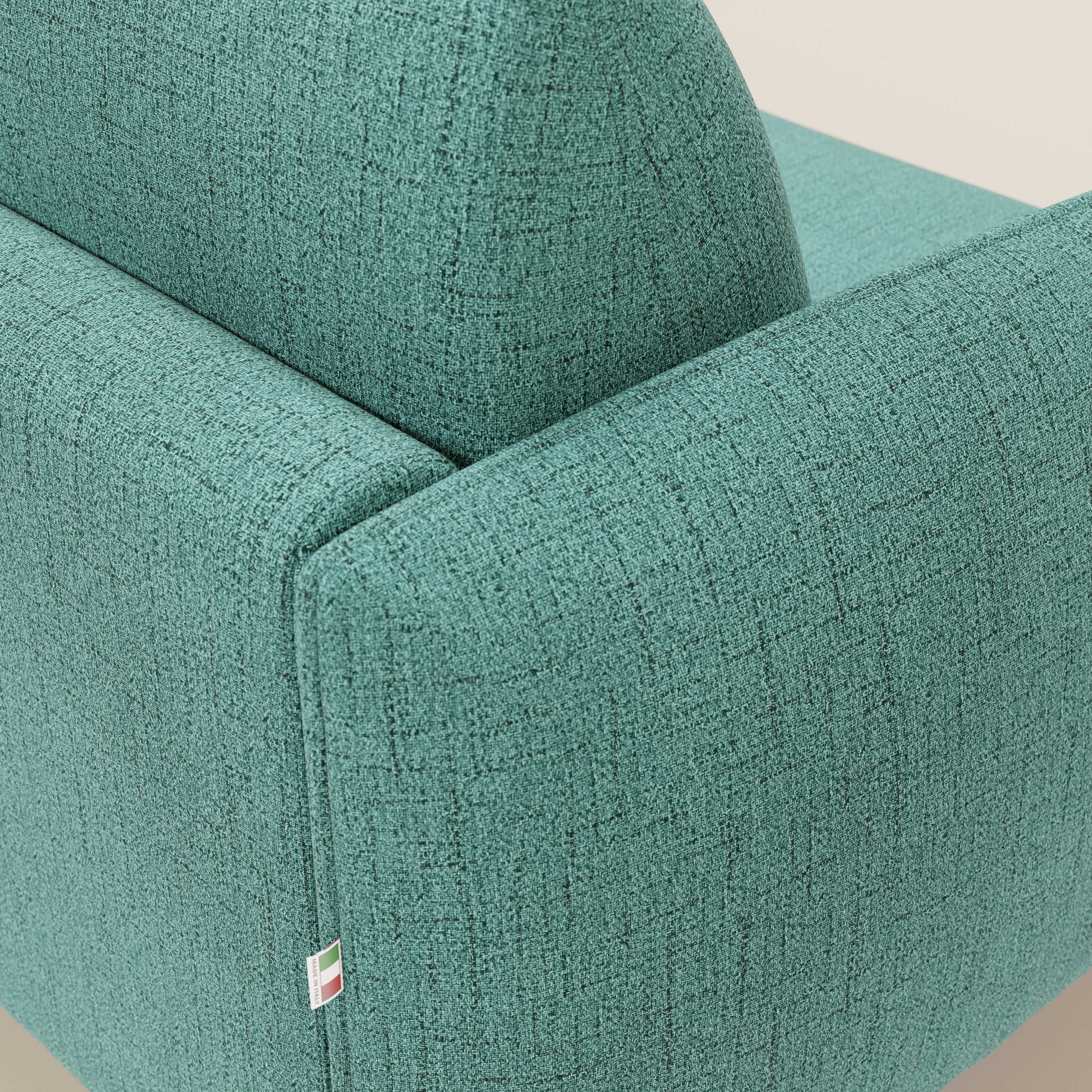 Ninfea Divano Letto Angolare con Penisola Contenitore e Materasso H18 cm - piedini in metallo e Tessuto impermeabile T03 - divani.store