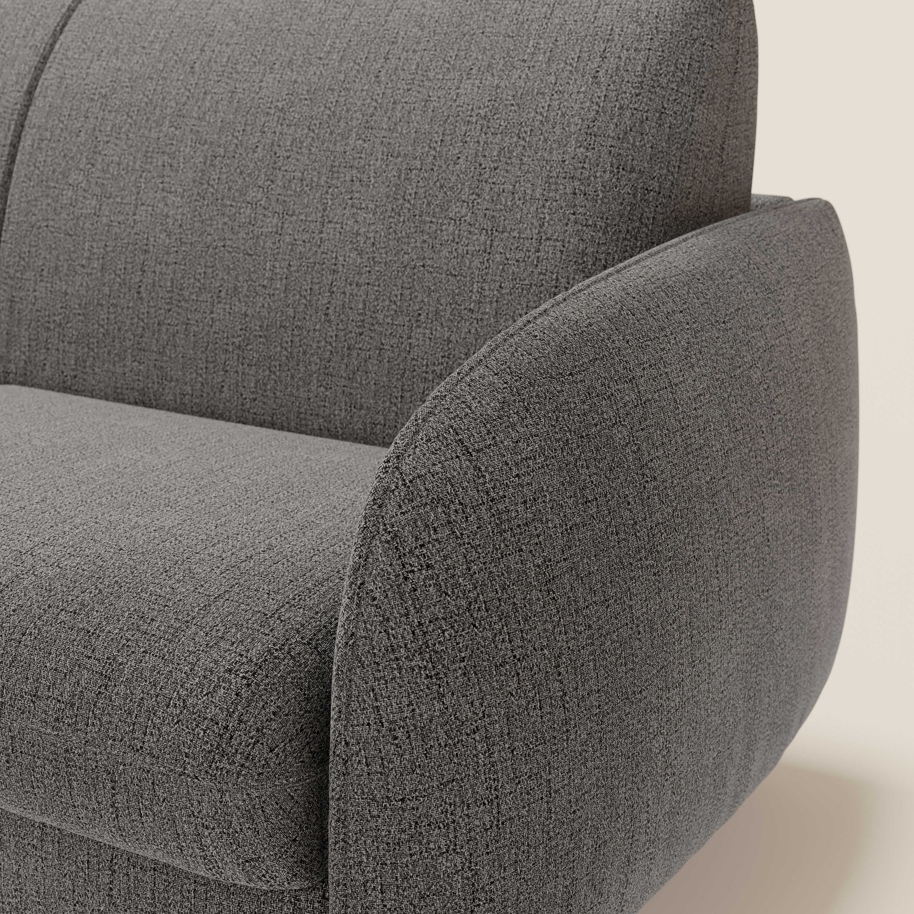 Ninfea divano letto Design Morbido con Piedini alti in Metallo e Materasso H18 cm in tessuto impermeabile T03 - divani.store