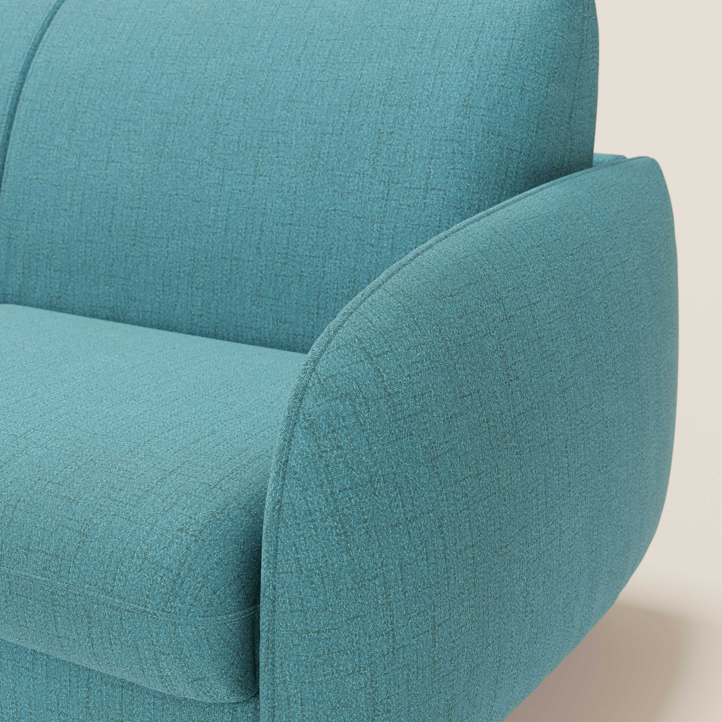 Ninfea divano letto Design Morbido con Piedini alti in Metallo e Materasso H18 cm in tessuto impermeabile T03 - divani.store