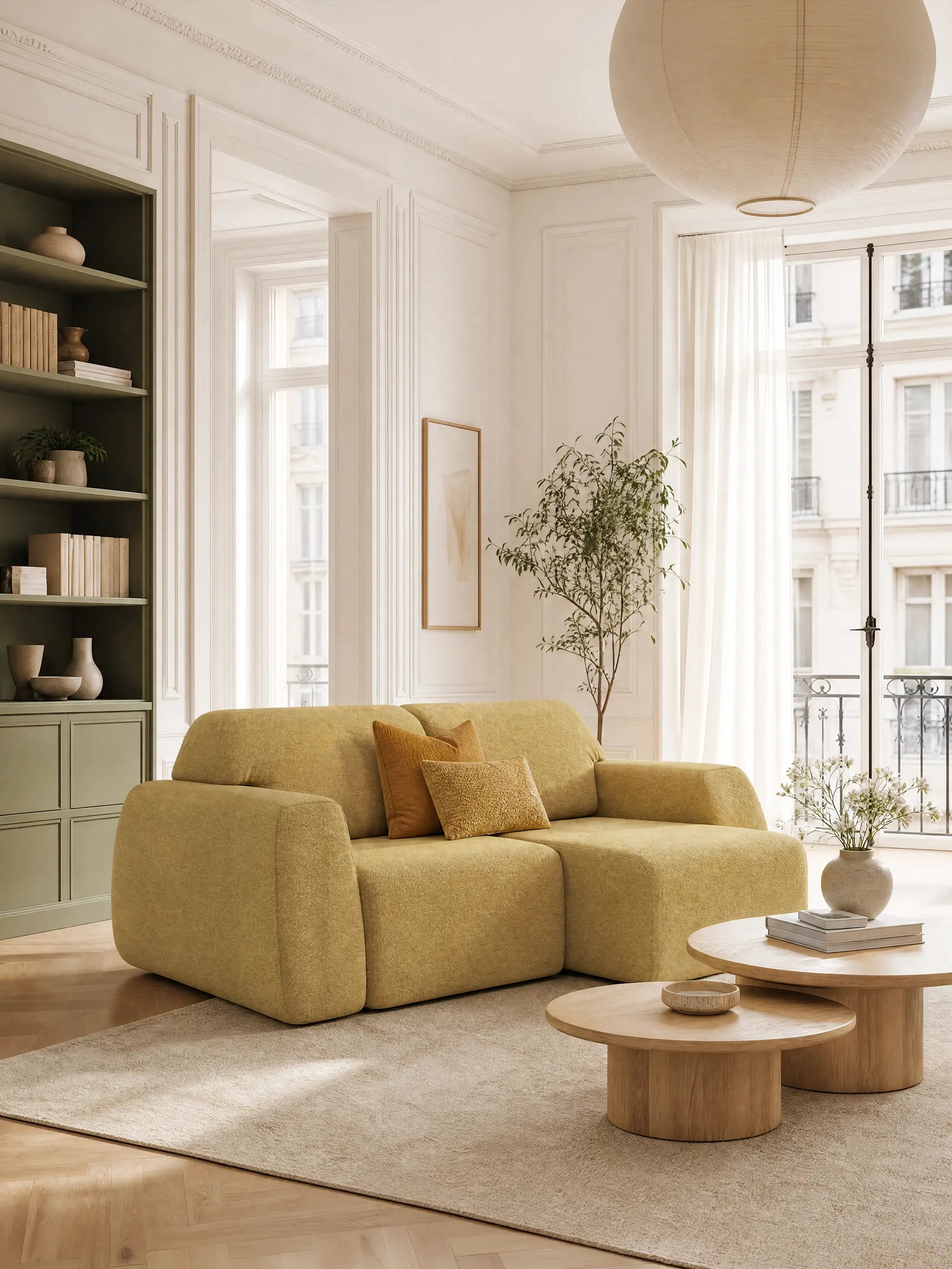 Orbit Sofa 2- und 3-sitzig mit verschiebbaren Sitzen – komplett abziehbar in fleckenabweisendem Stoff in Baumwolloptik T33