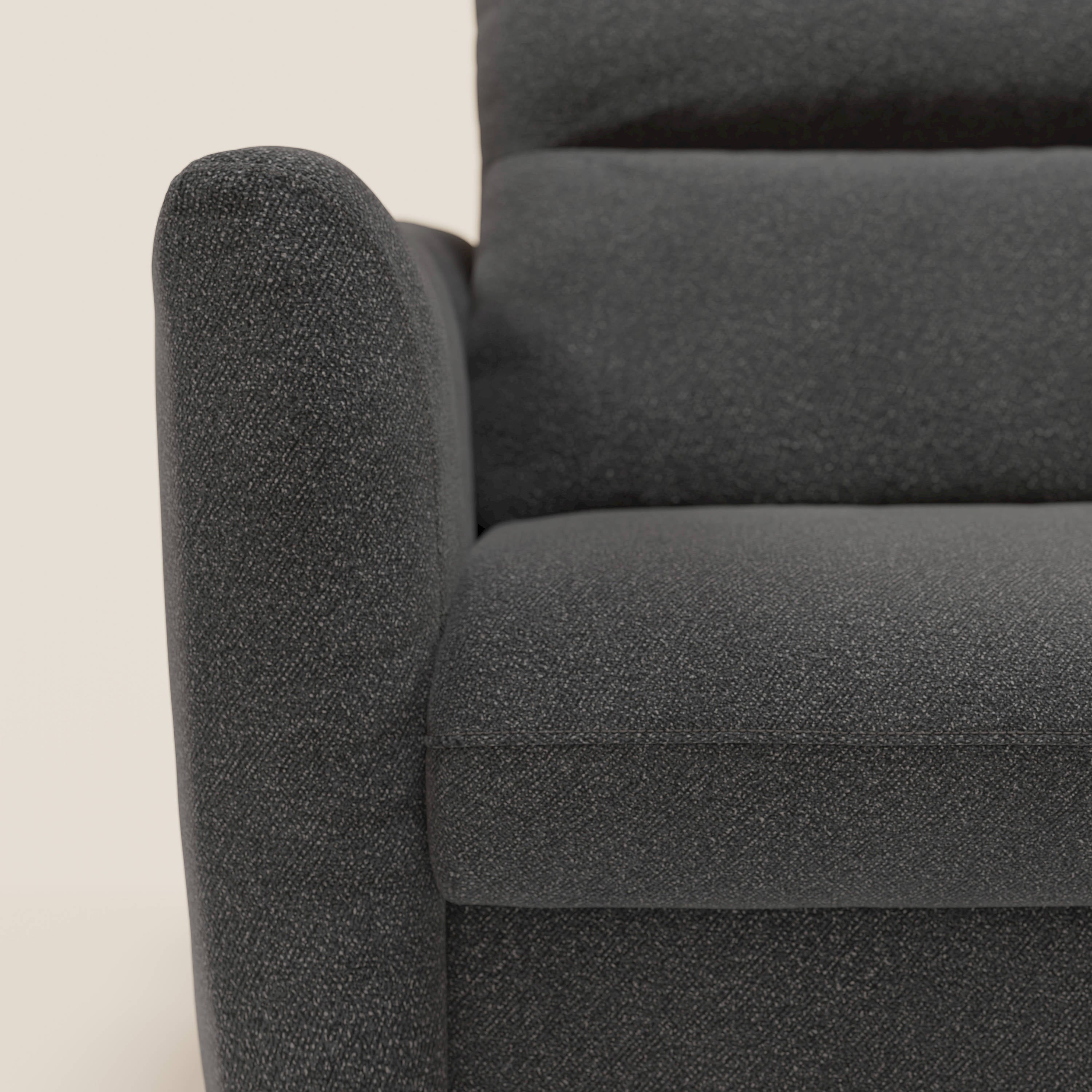 Peonia divano letto angolare con Penisola Contenitore - Materasso H18 cm in Bouclé Impermeabile T07 - divani.store