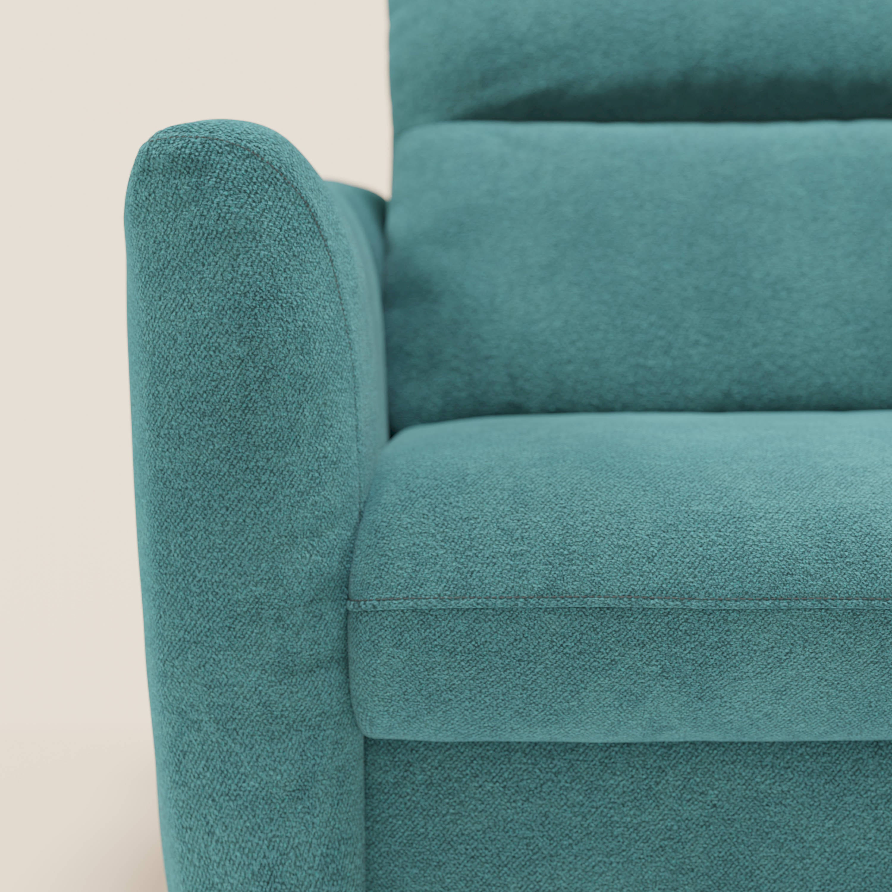 Peonia divano letto angolare con Penisola Contenitore - Materasso H18 cm in Bouclé Impermeabile T07 - divani.store