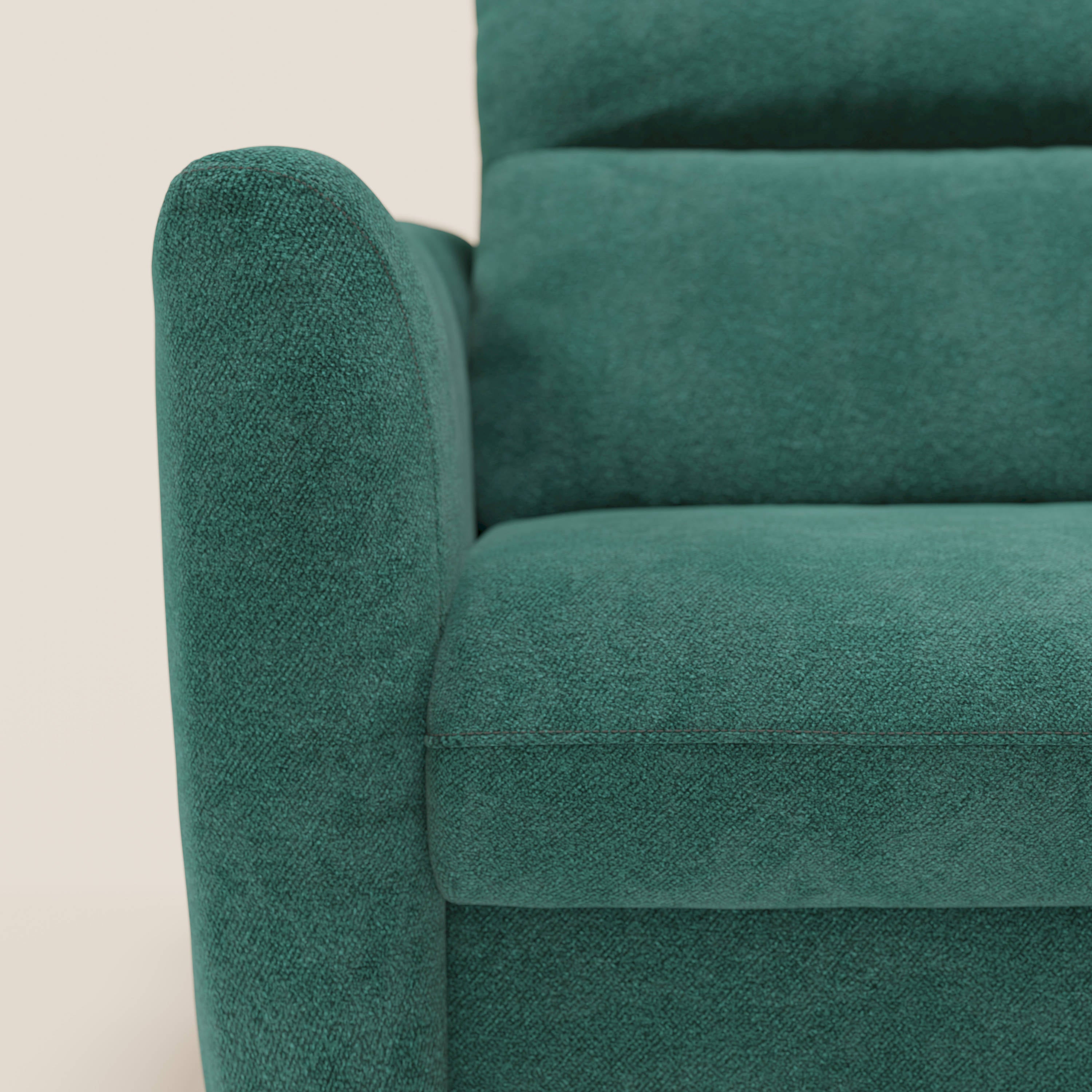 Peonia divano letto angolare con Penisola Contenitore - Materasso H18 cm in Bouclé Impermeabile T07 - divani.store