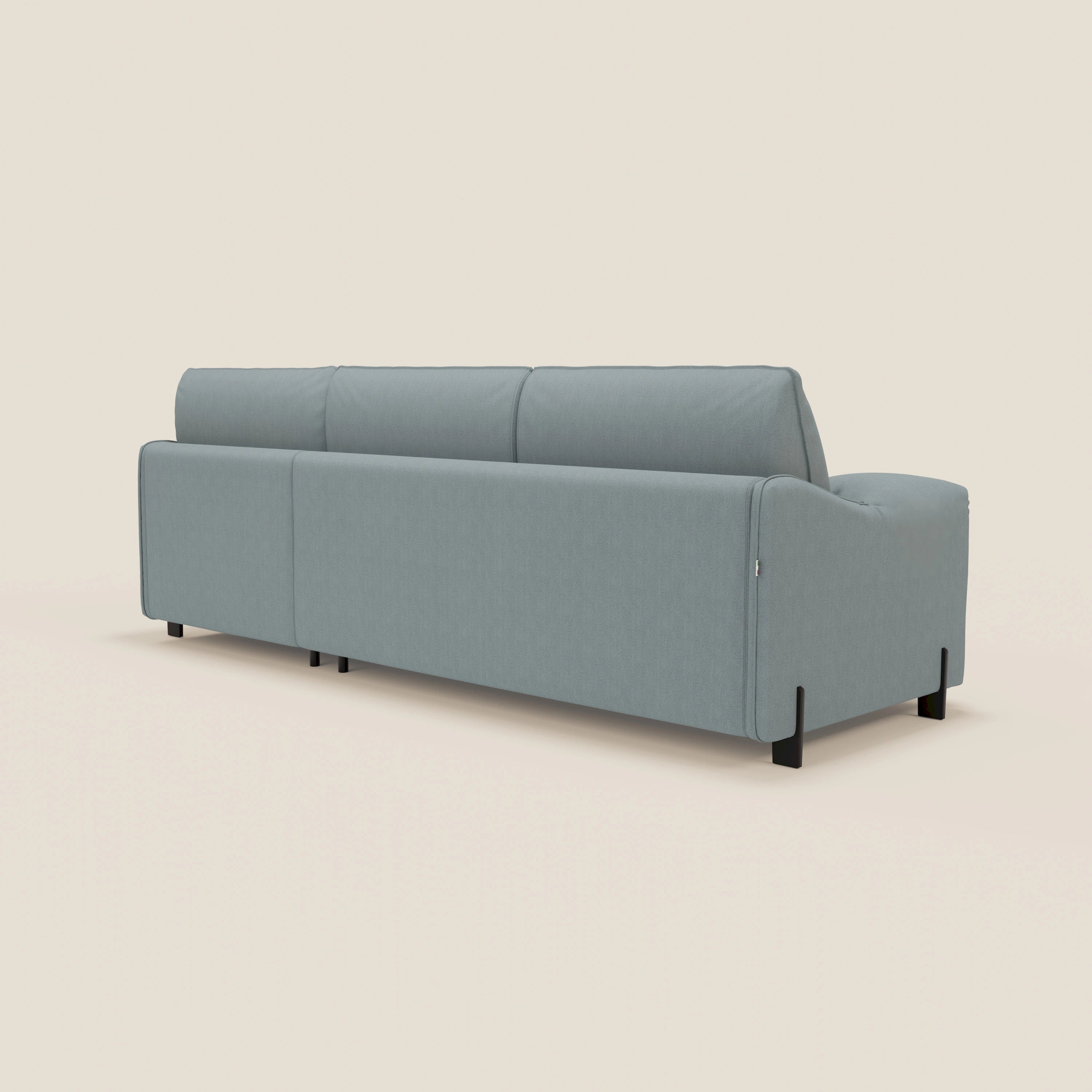 Primula divano letto angolare con materasso H18 cm - penisola contenitore in tessuto smacchiabile T05 - divani.store