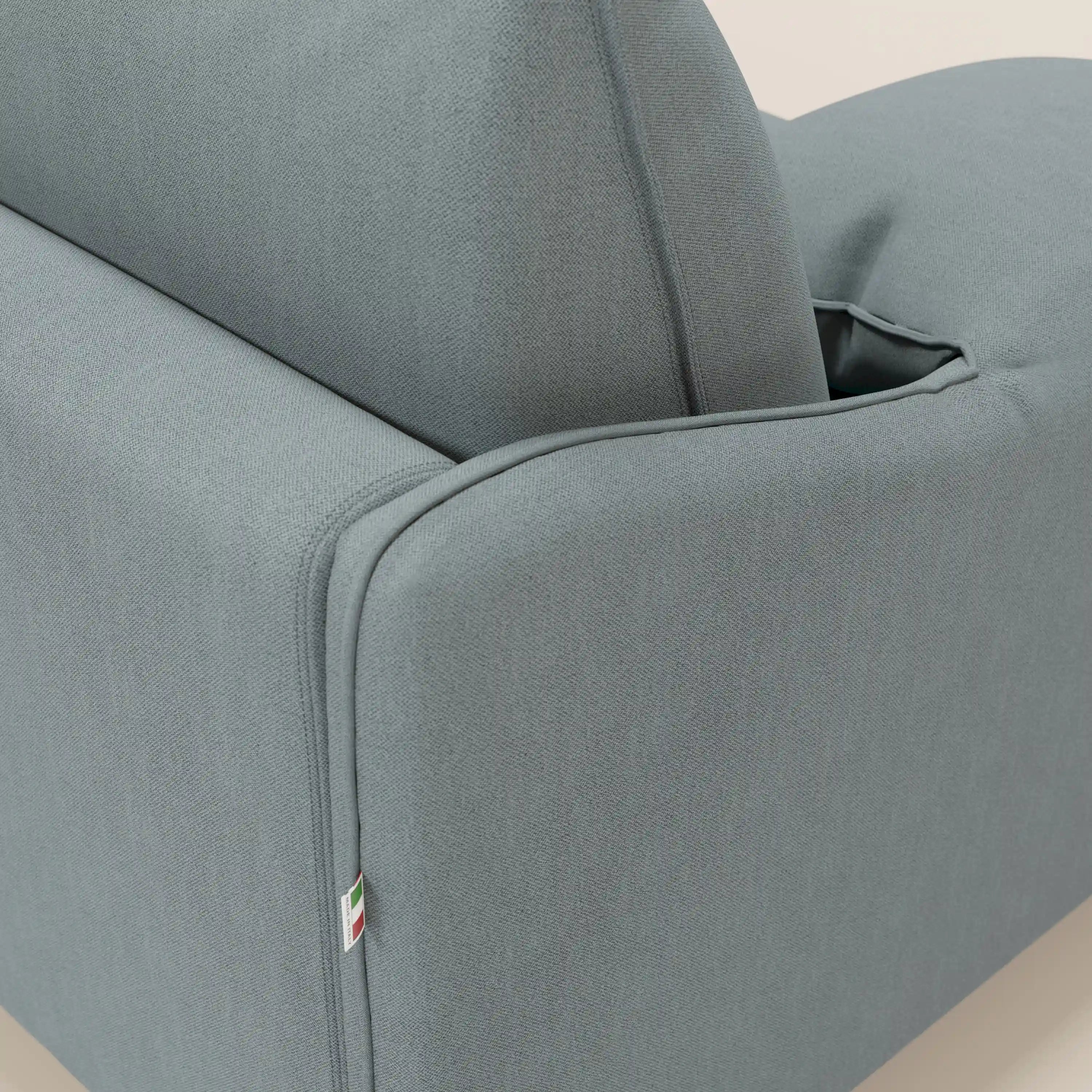 Primula divano letto angolare con materasso H18 cm - penisola contenitore in tessuto smacchiabile T05 - divani.store