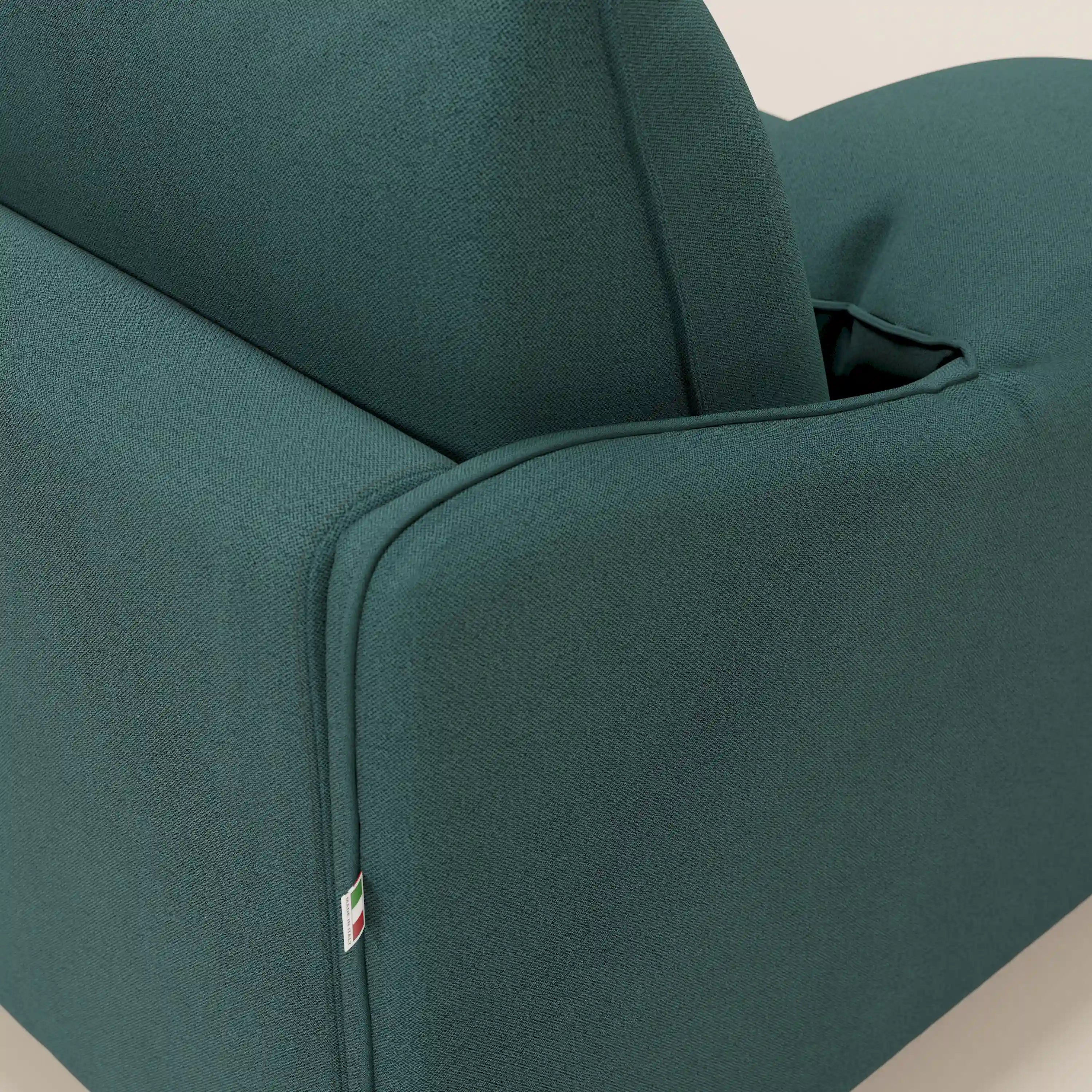 Primula divano letto angolare con materasso H18 cm - penisola contenitore in tessuto smacchiabile T05 - divani.store