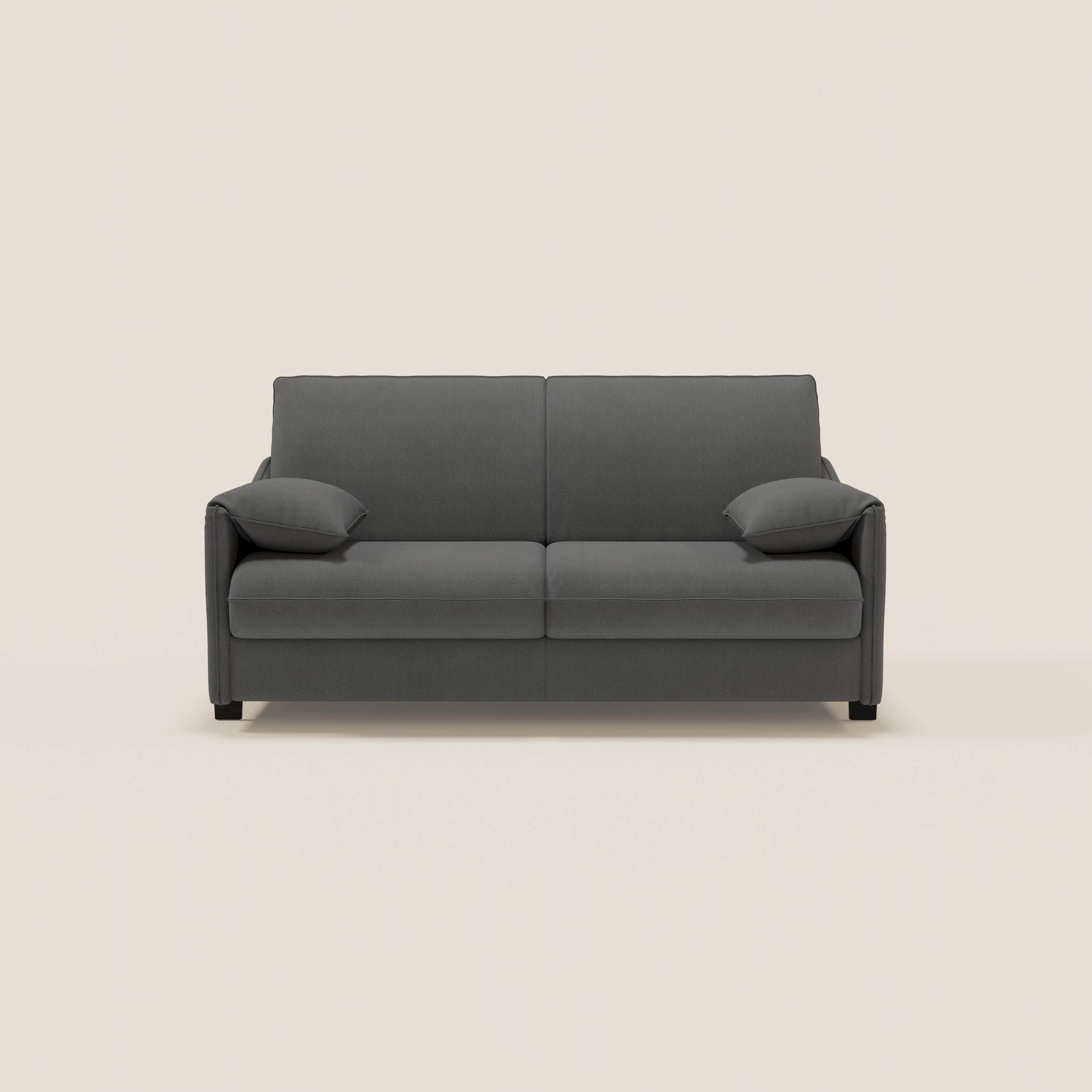 Primula divano letto con materasso alto 18 cm - braccioli mobili e tessuto smacchiabile T05 - divani.store