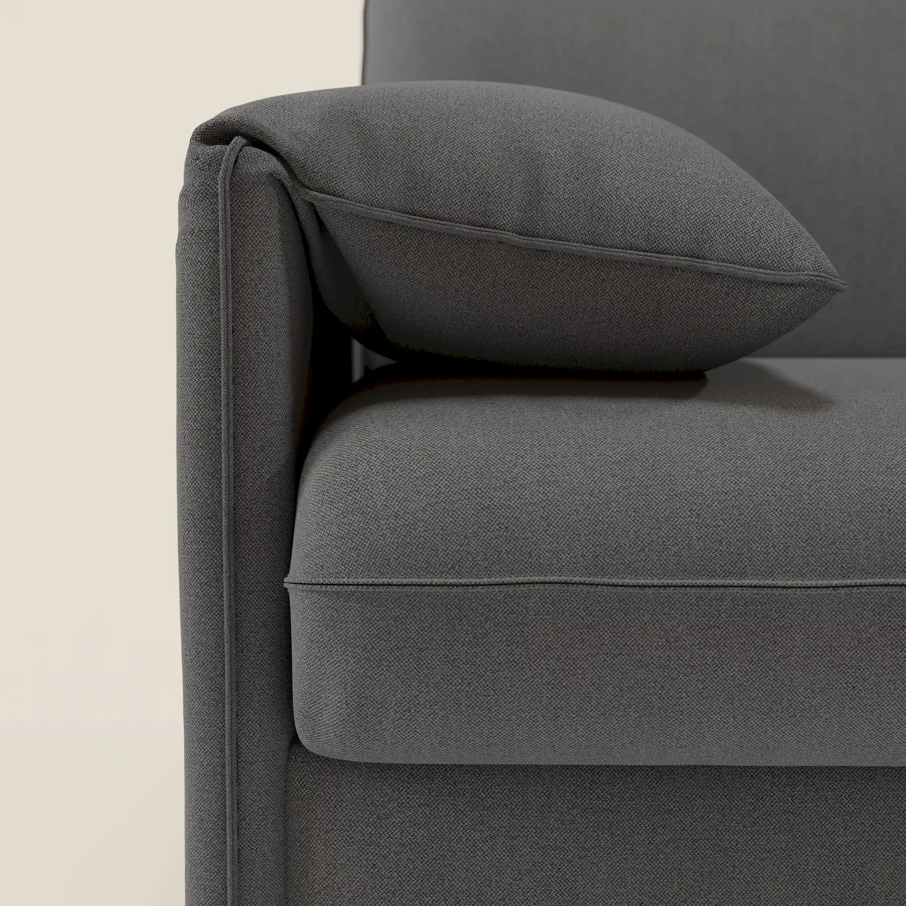 Primula divano letto con materasso alto 18 cm - braccioli mobili e tessuto smacchiabile T05 - divani.store