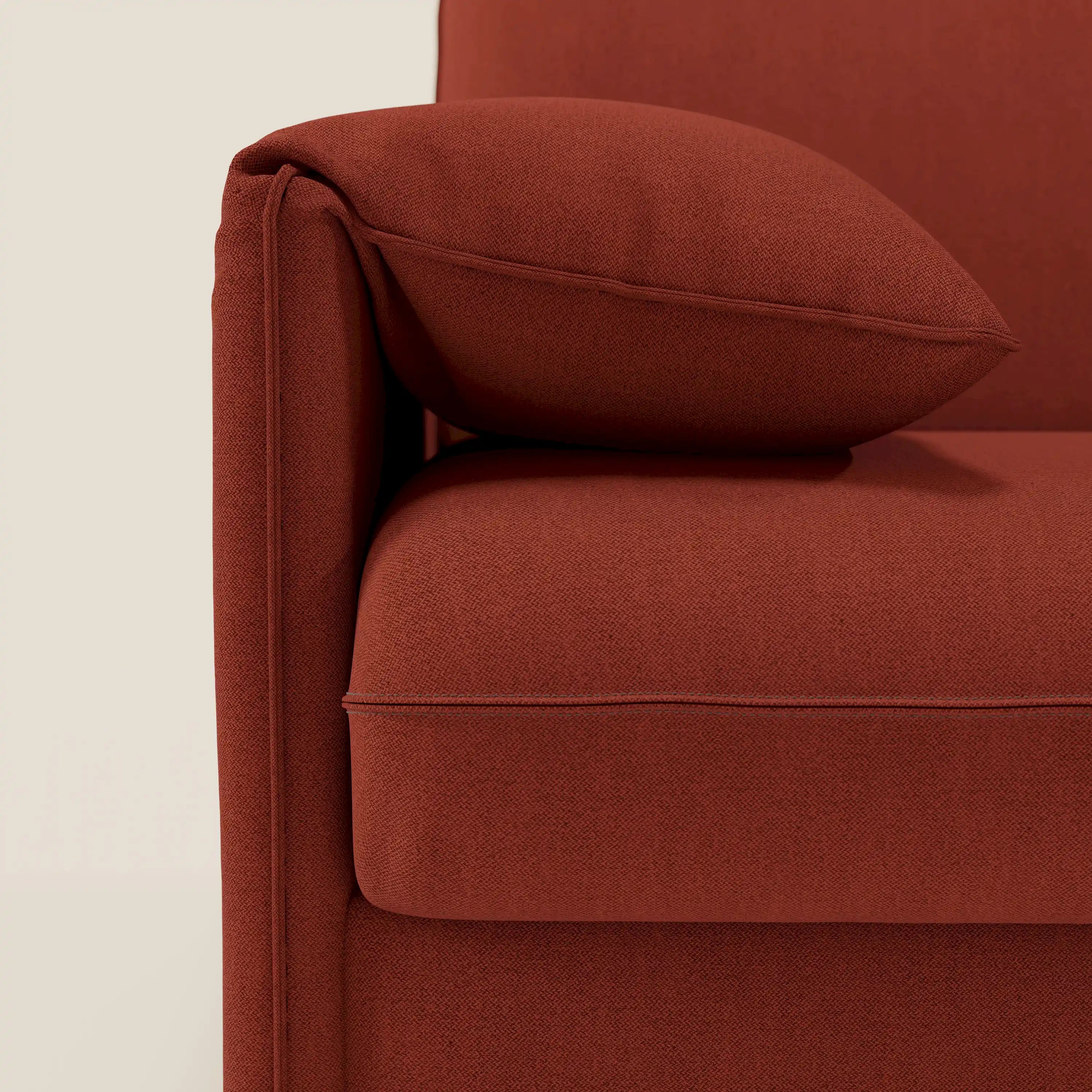 Primula divano letto con materasso alto 18 cm - braccioli mobili e tessuto smacchiabile T05 - divani.store