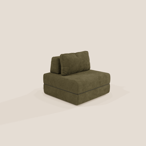Rift poltrona letto con materasso alto 22 cm e memory foam - schienale mobile e tessuto smacchiabile T31 - divani.store